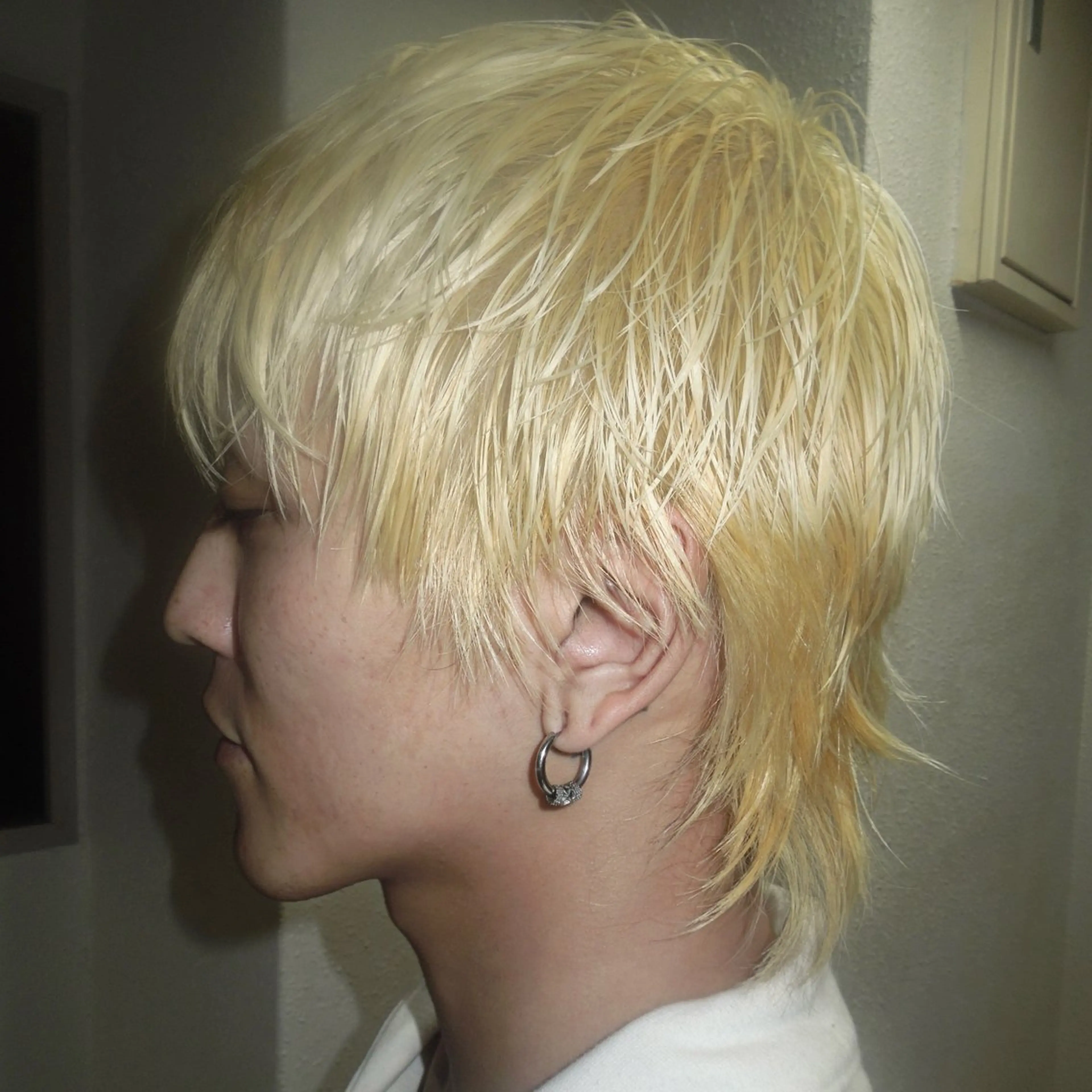 ショート カラー ブリーチ タマキ/似合わせ カット/Wカラーのヘアスタイル