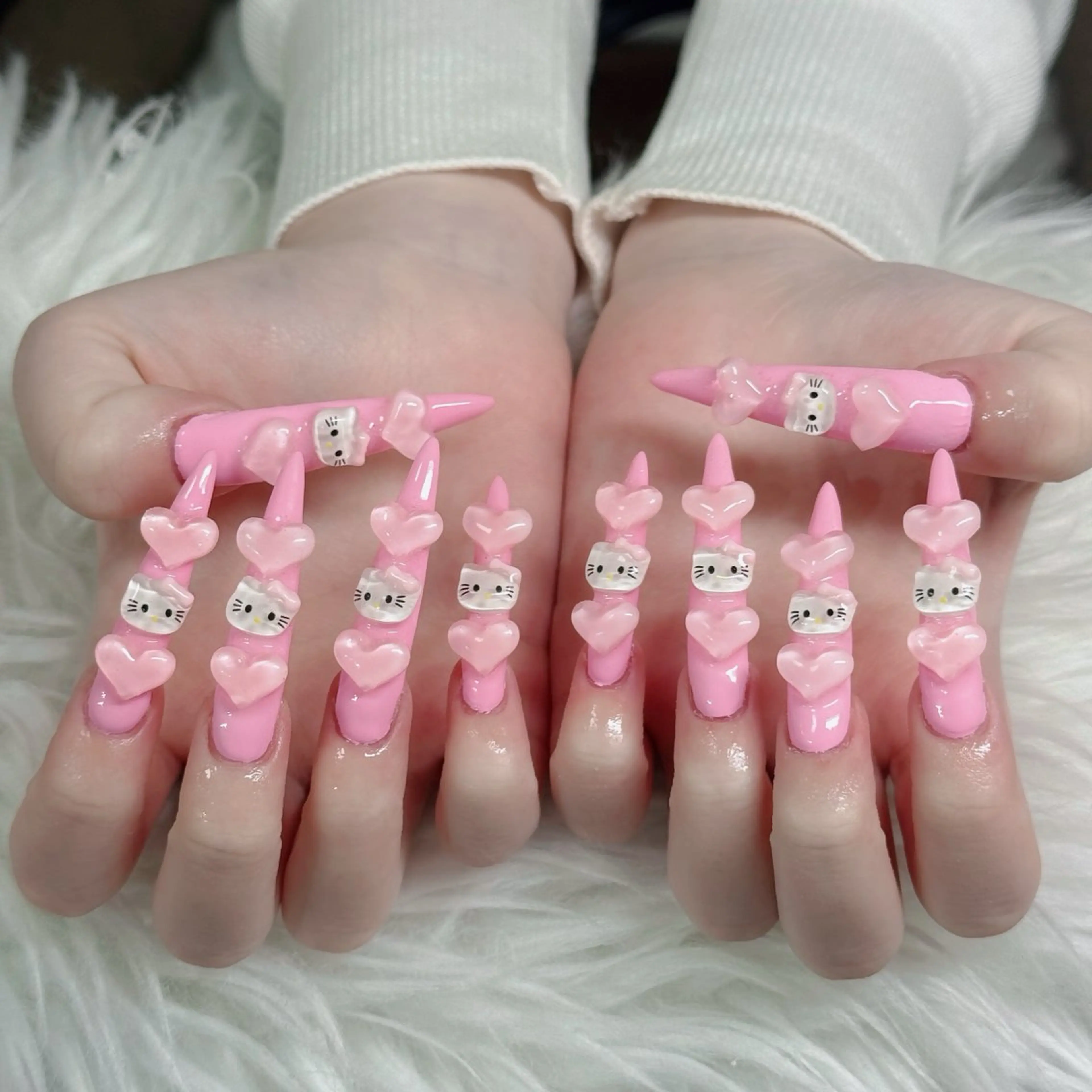 ネイル フットネイル フレンチネイル グラデーション 韓国ネイル ロングネイル ハンドネイル Hani Nail Salonのネイルデザイン