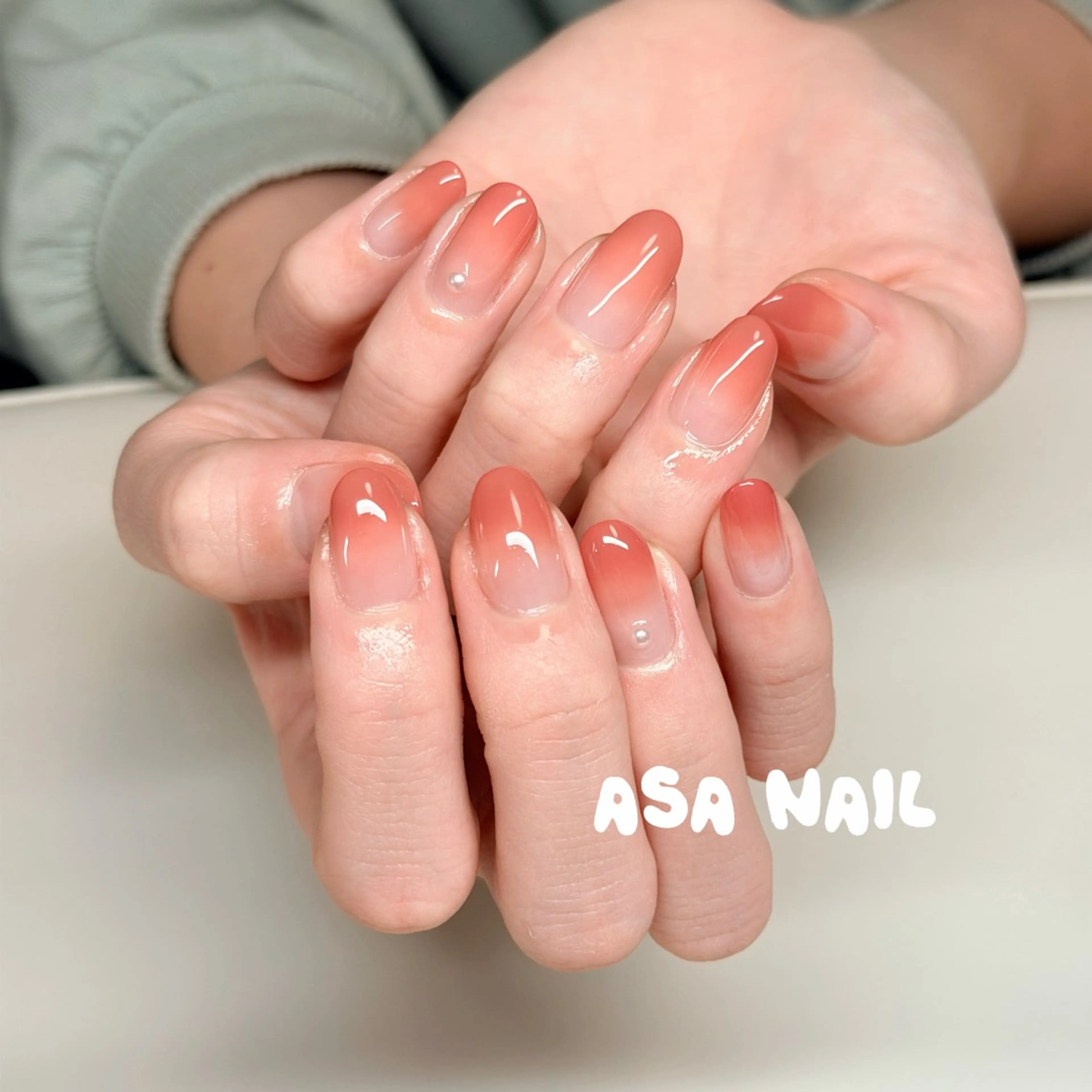 ネイル グラデーション ワンカラーネイル ハンドネイル Asa Nail 亀戸 平井のネイルデザイン