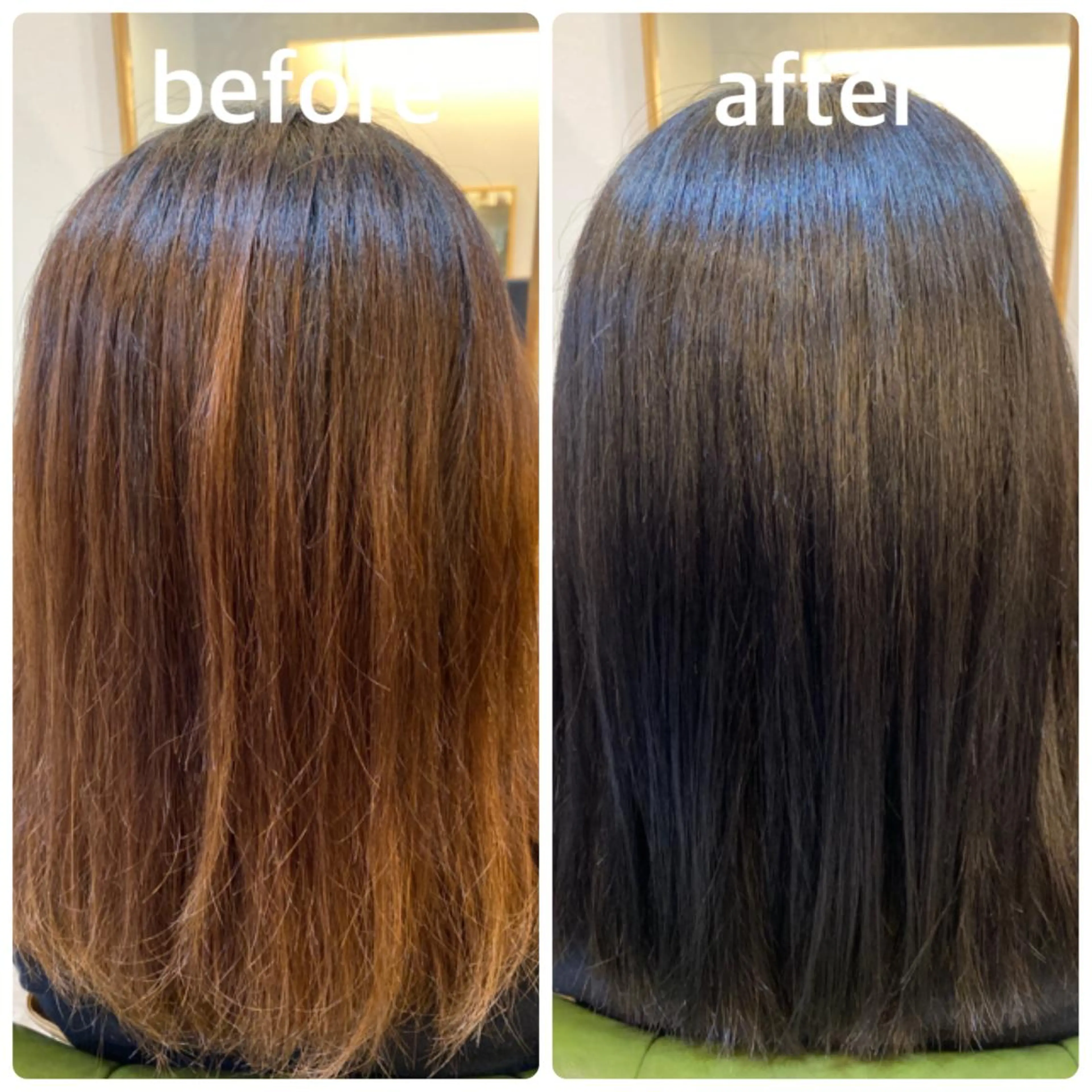 セミロング カラー カット ヘアカラー トリートメント エイト ウメダのヘアスタイル