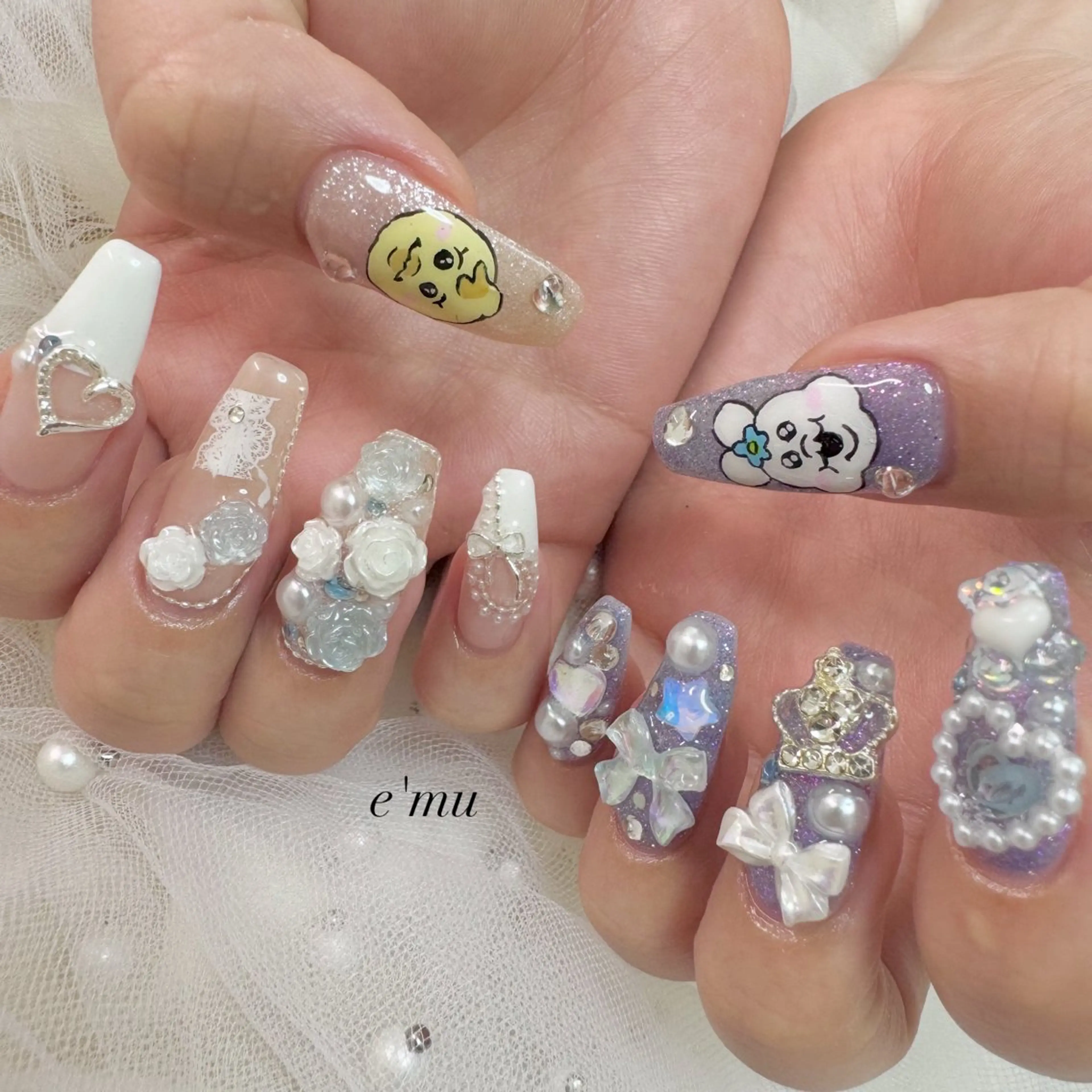 ネイル アートネイル 持ち込み nail salon e'mu💐のネイルデザイン