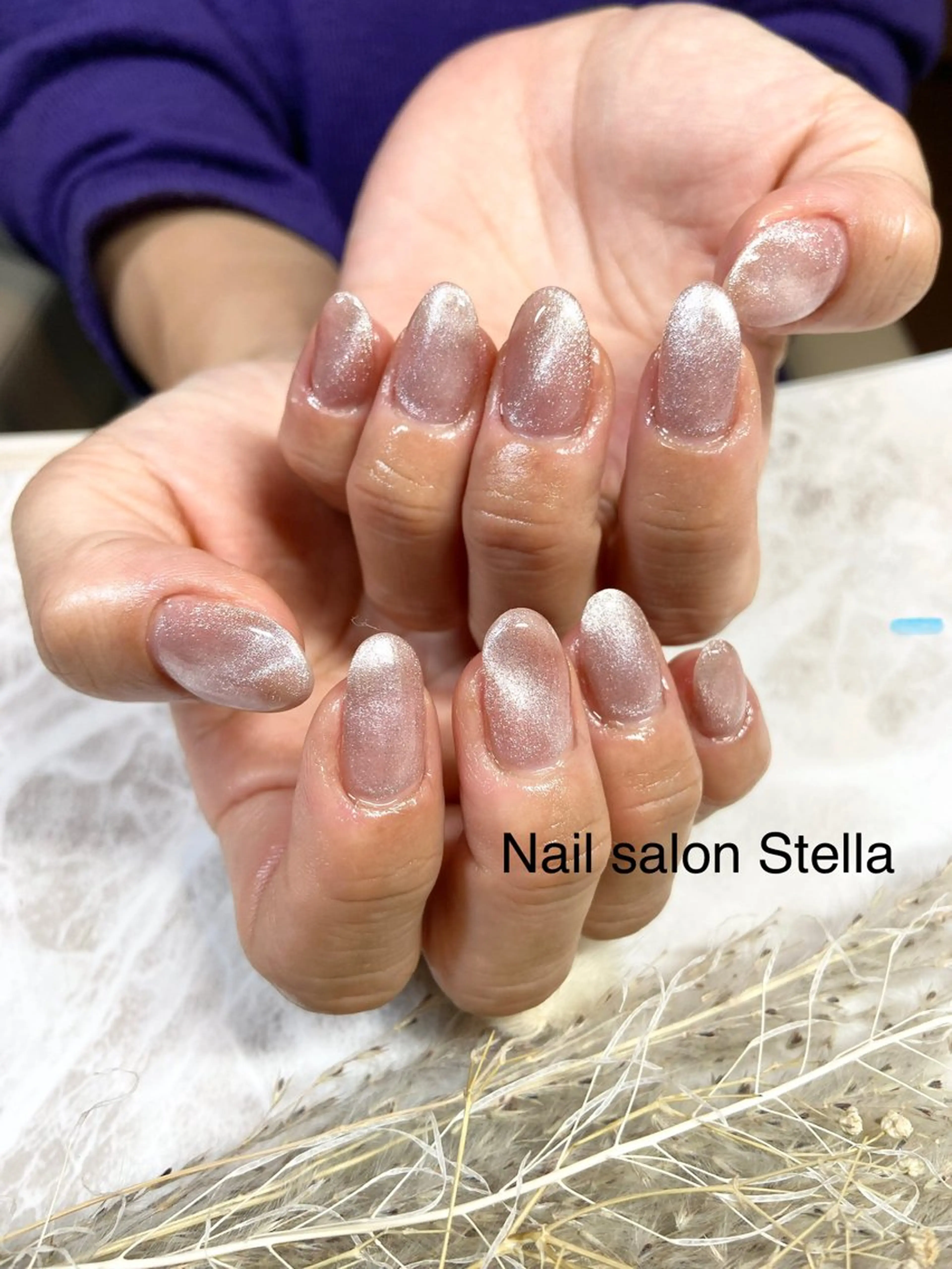 ネイル マグネットネイル 冬ネイル ハンドネイル ネイルサロン ステラのネイルデザイン