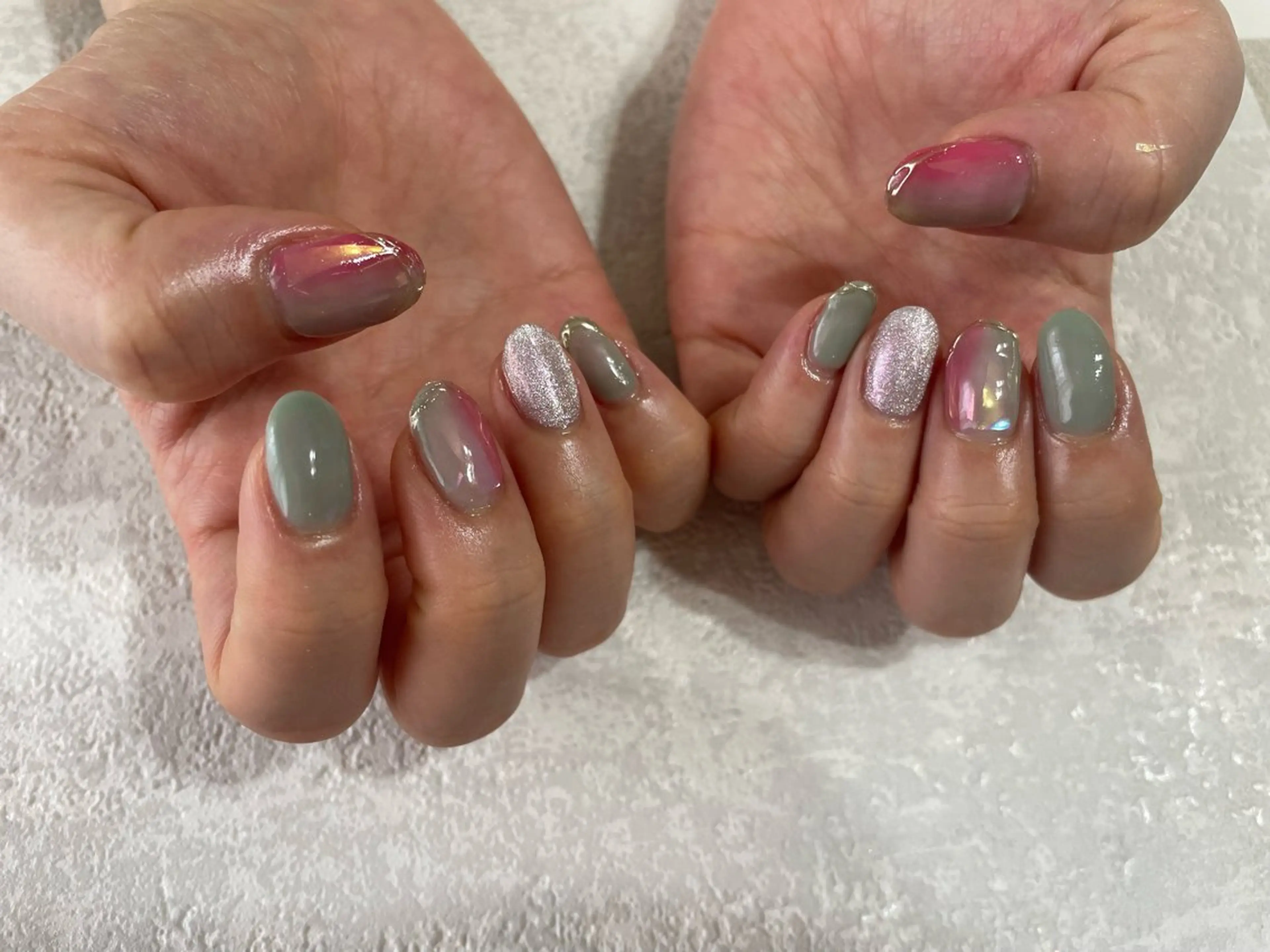 ネイル ジェルネイル メンズネイル パラジェル 春ネイル ワンホンネイル kikinail 溝の口のネイルデザイン