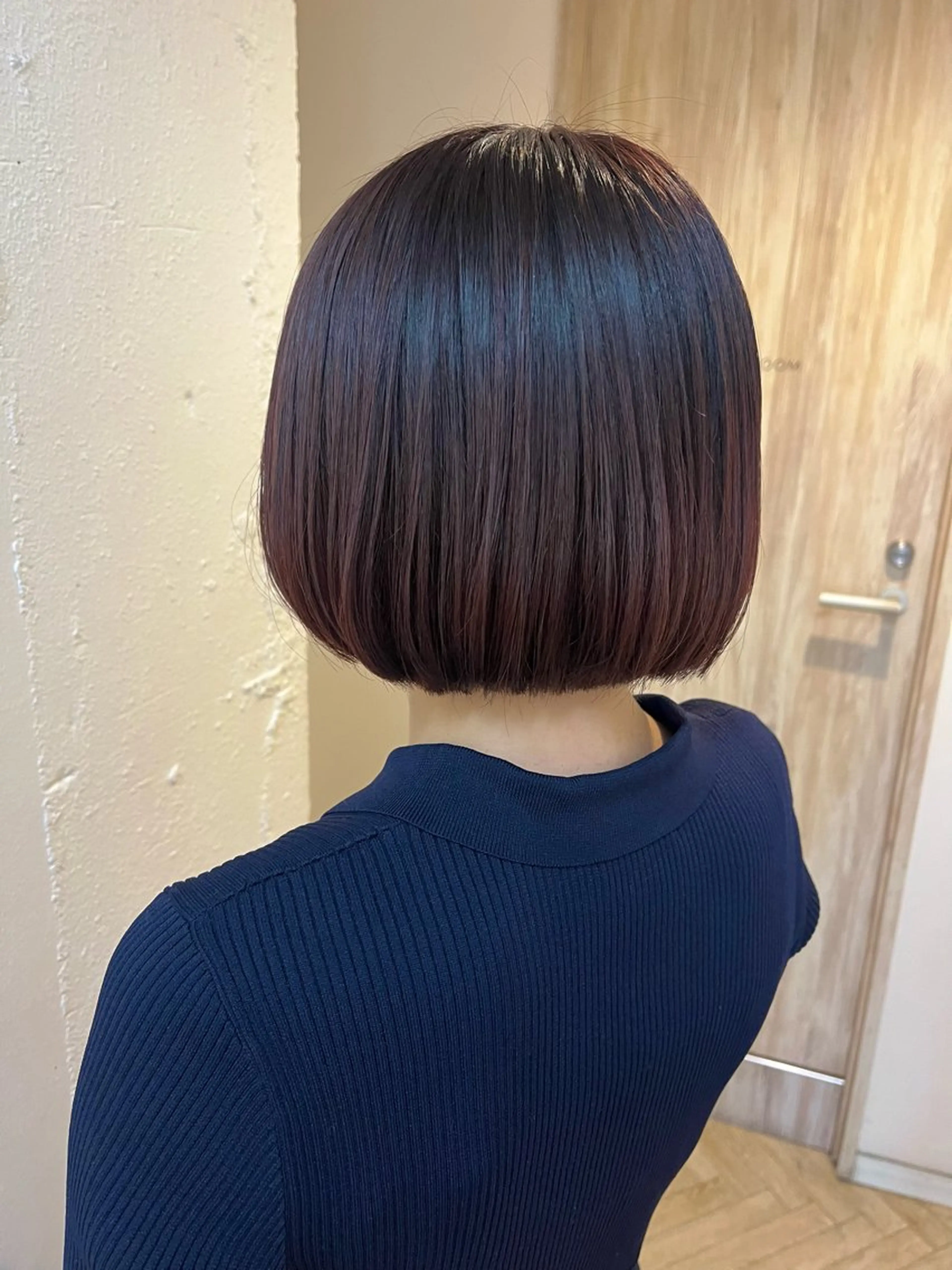 ミディアム カラー 切りっぱなしボブ 透明感カラー ピンクカラー ボブ トリートメント カット ヘアカラー トリートメント 透明感カラー/ 髪質改善/着付けのその他イメージ