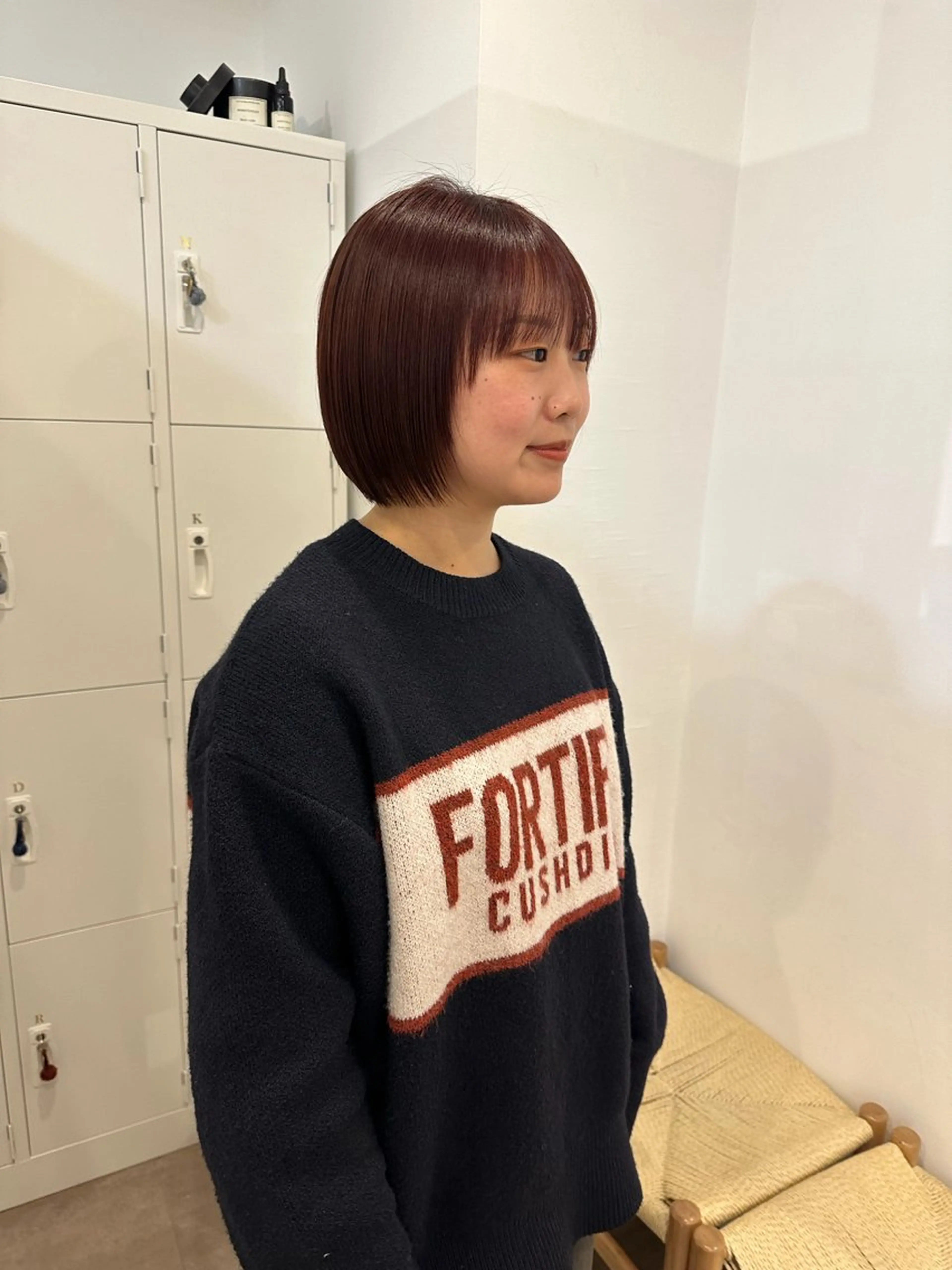 ミディアム カラー 伸ばしかけ カット ヘアカラー 梅田/柔らかカラー/ オオハシ リナコのヘアスタイル