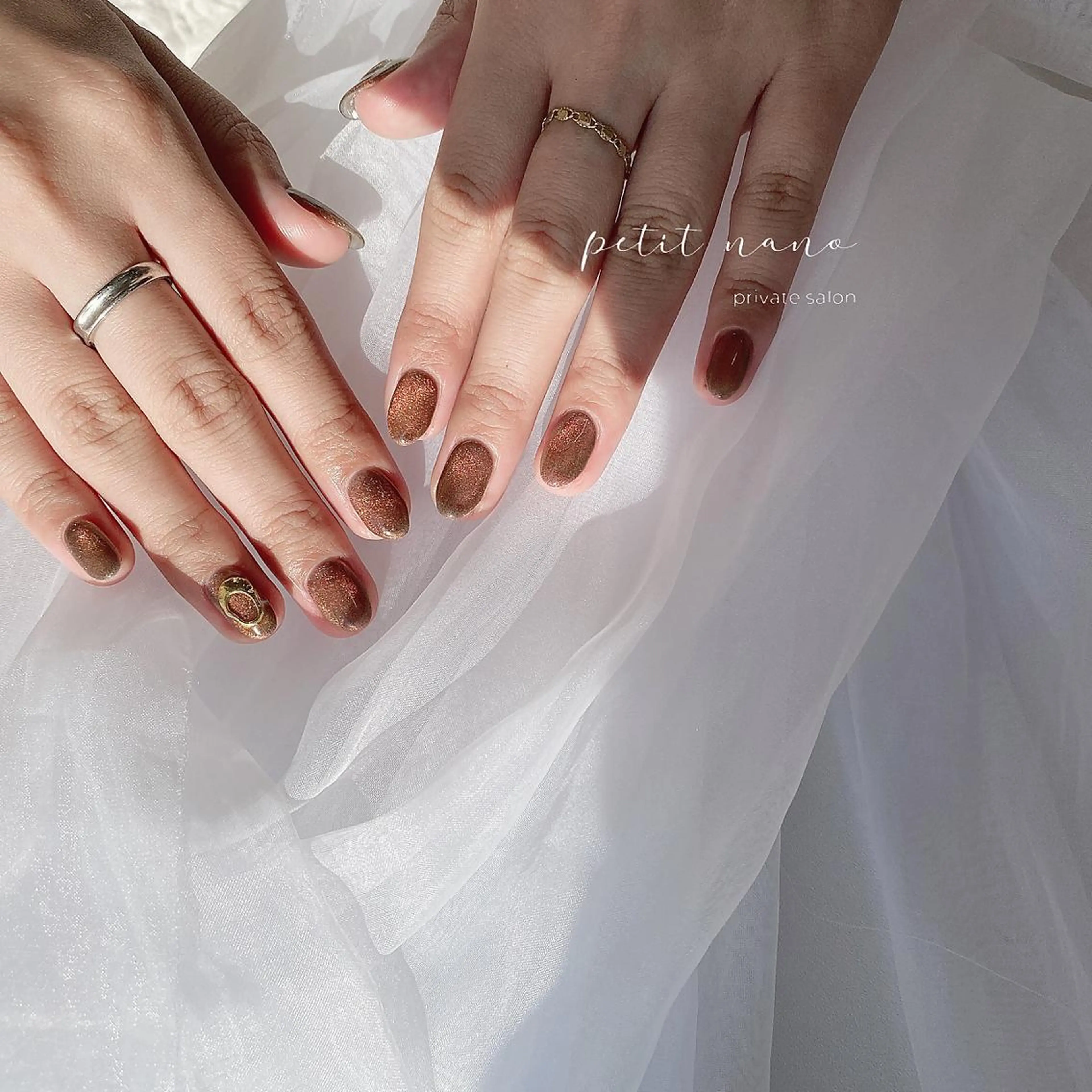 ネイル フットネイル ジェルネイル 韓国ネイル マグネットネイル ニュアンスネイル nail‪◯ petitnanoのネイルデザイン