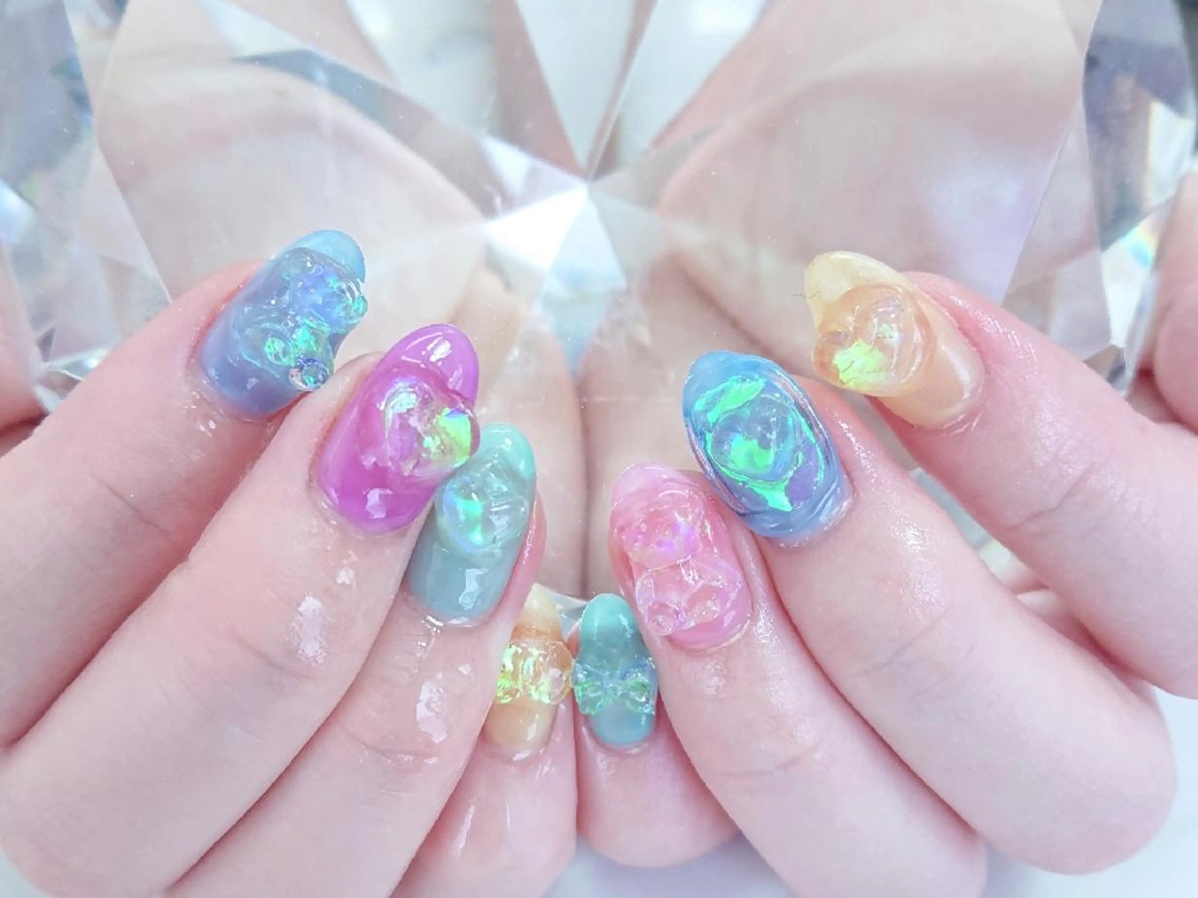 ネイル オーロラネイル Coco Girlsのネイルデザイン