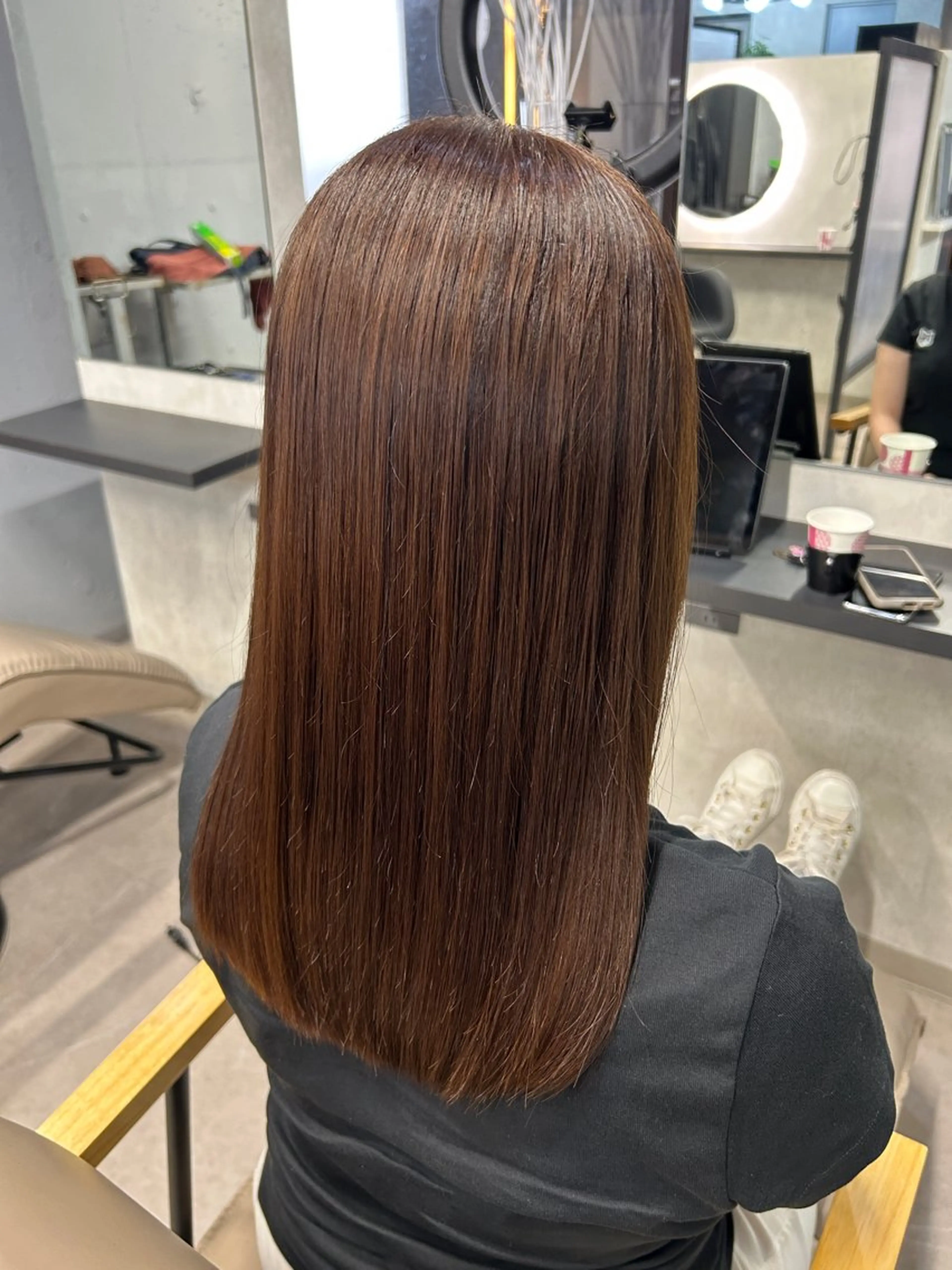 セミロング カラー ヘアカラー トリートメント 新宿/美髪矯正 髪質改善/韓国風山本のヘアスタイル