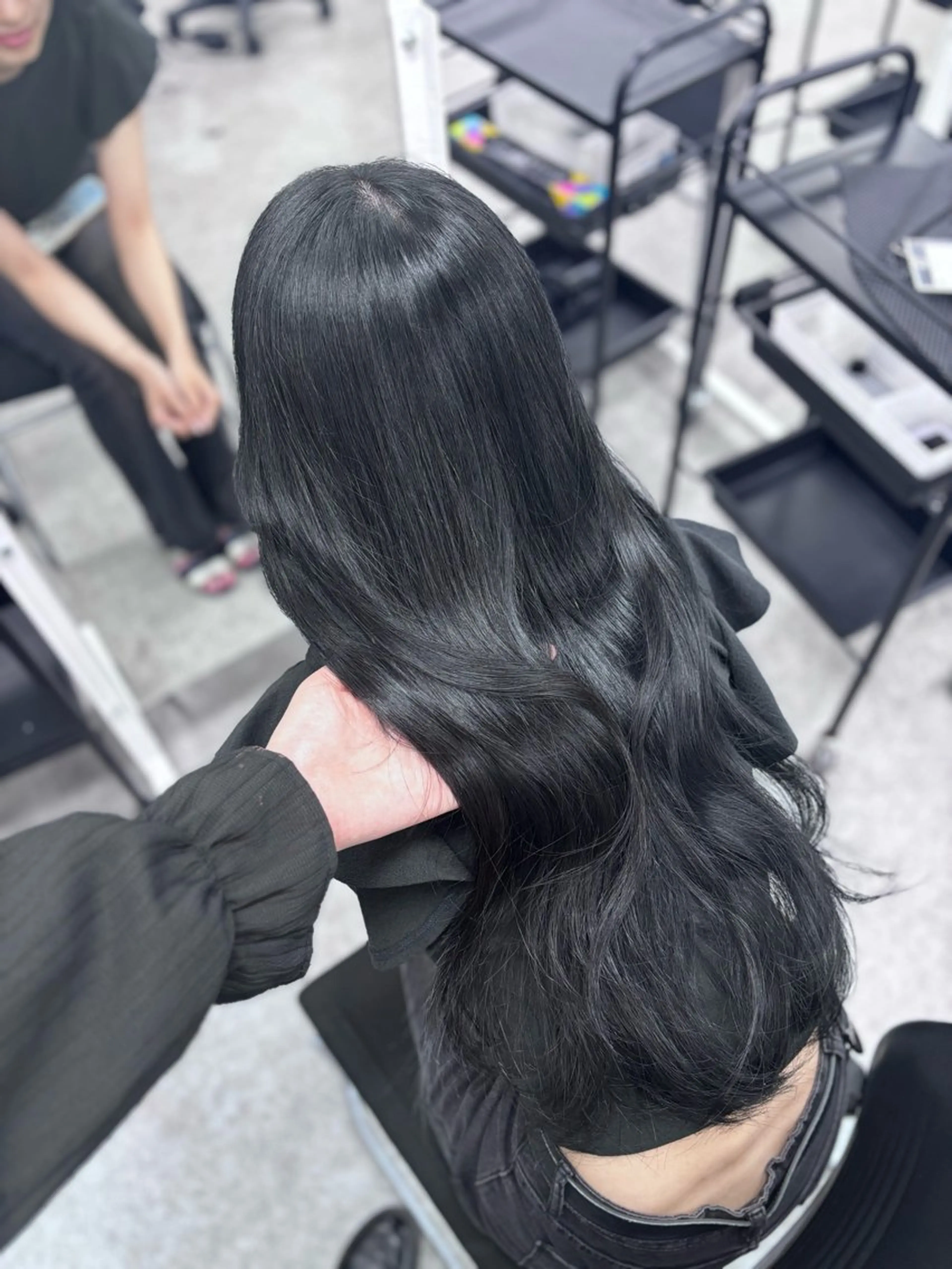 ロング カラー ヘアカラー 韓国風暗髪ヘア🤍 🫧MIREIのヘアスタイル