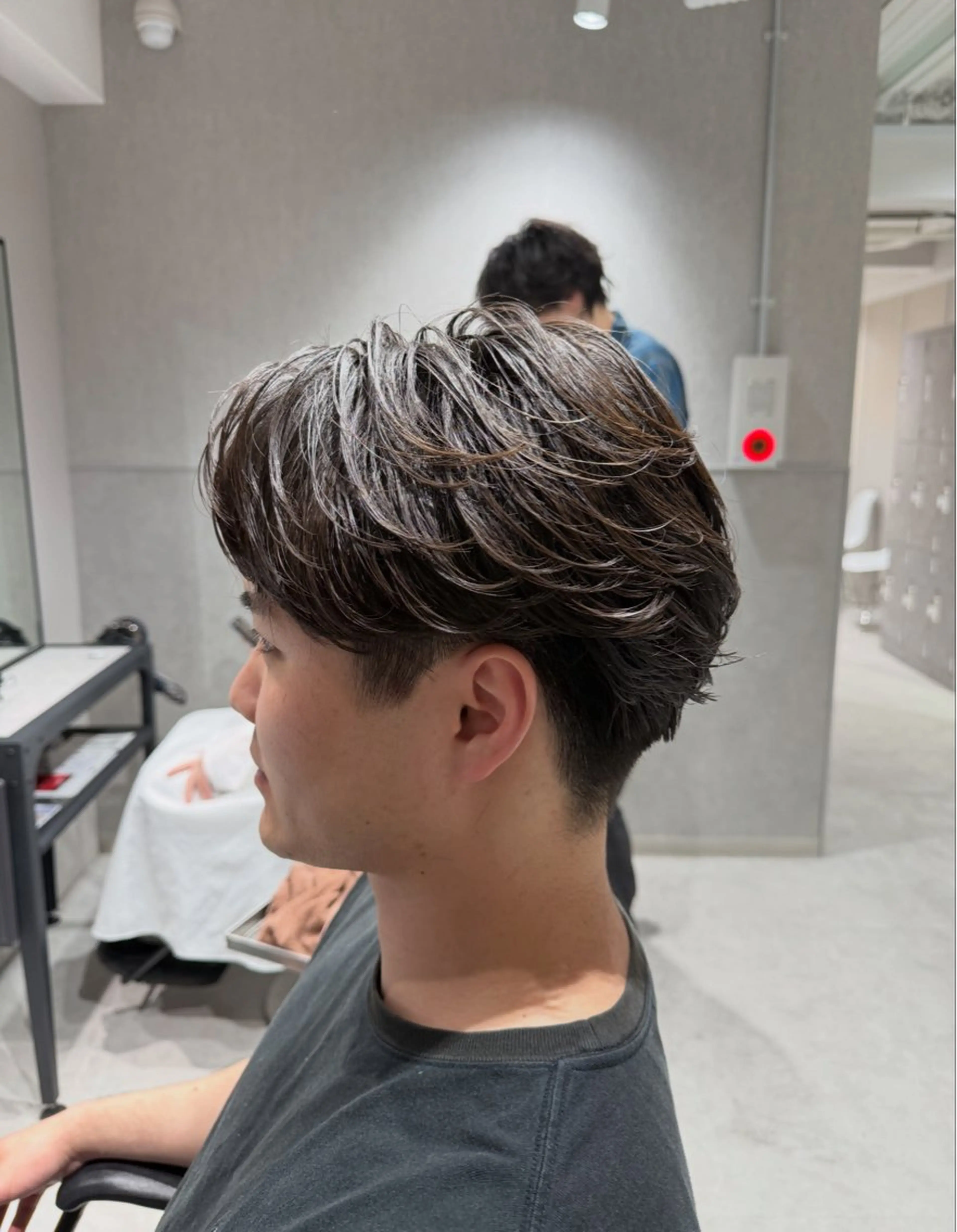 パーマ メンズ カット パーマ 毛流れパーマ/曲がる 縮毛矯正/原田海朱のヘアスタイル