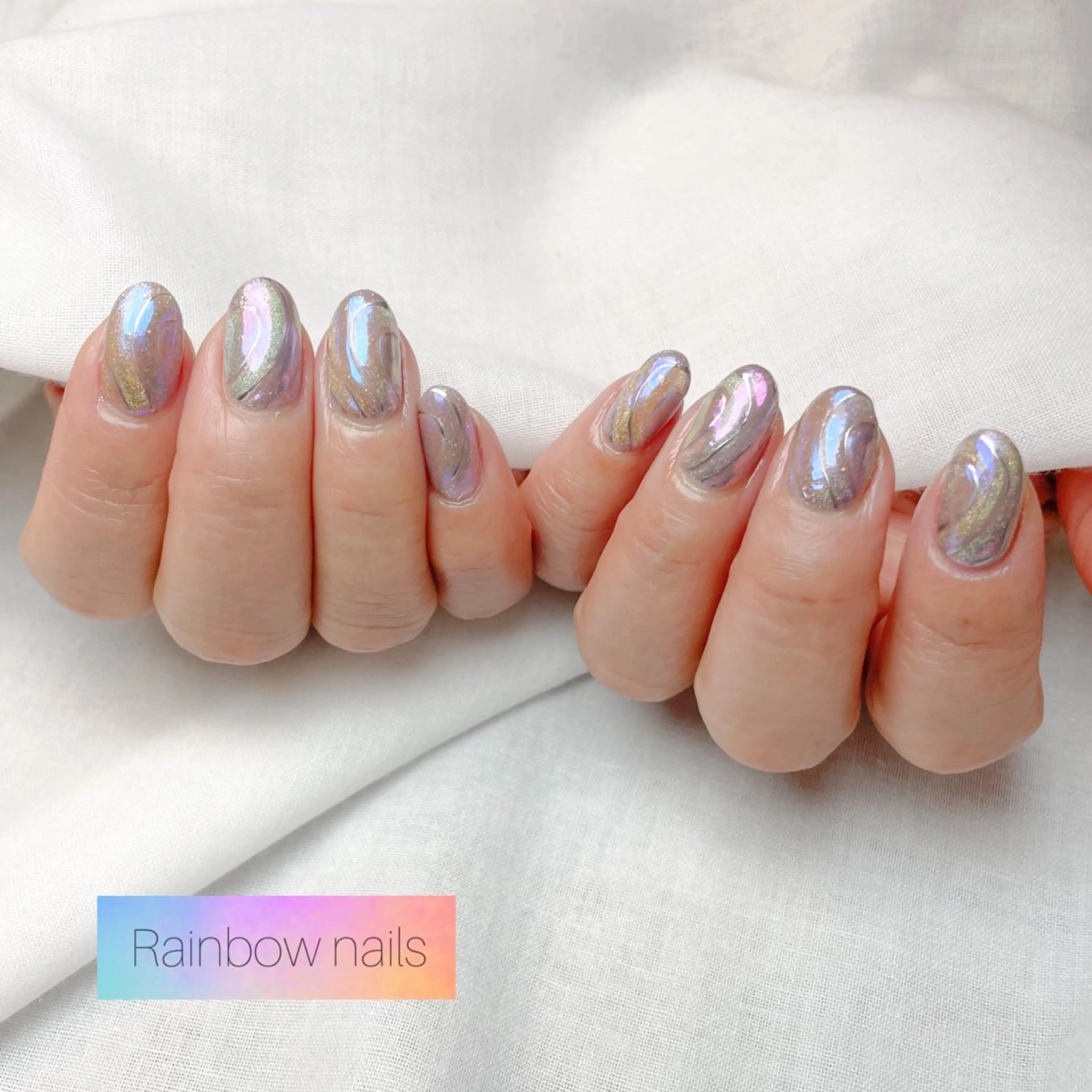 ネイル Rainbow nailsくろちゃんのネイルデザイン