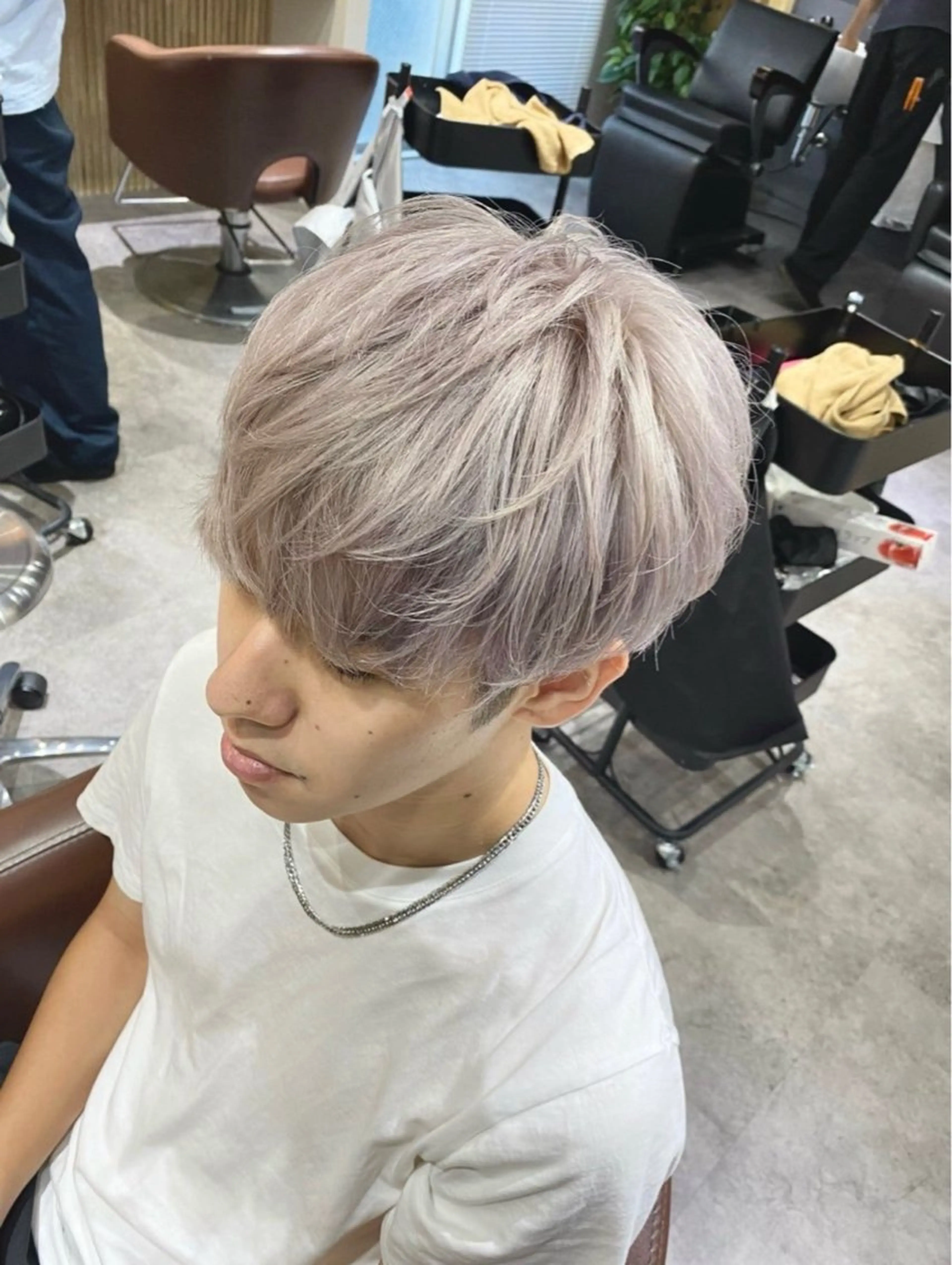 カラー メンズ 雪音/美髪縮毛矯正 /ニュアンスパーマのヘアスタイル