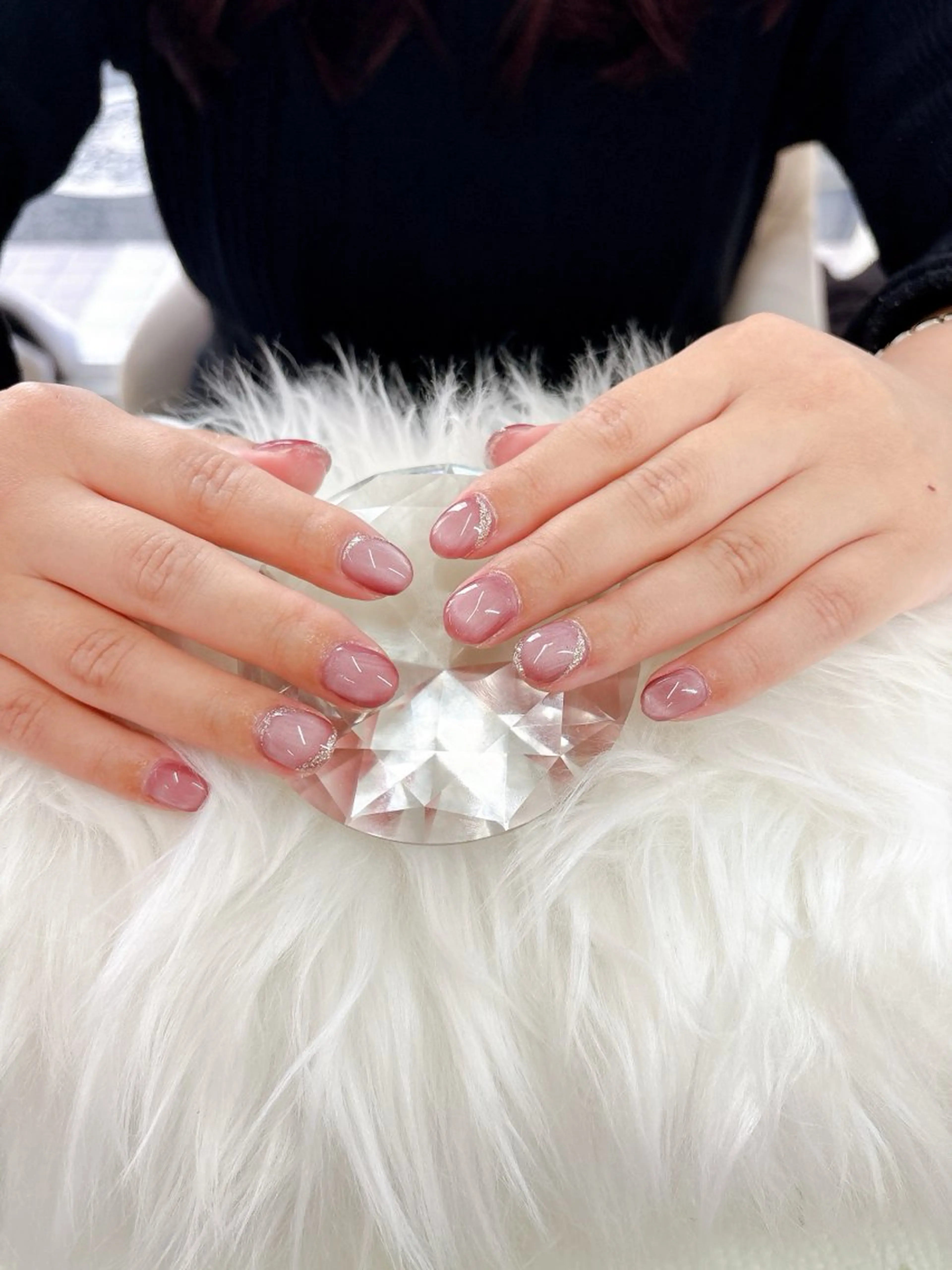 ネイル オーロラネイル フレンチネイル ジェルネイル 韓国ネイル マグネットネイル ハンドネイル Basic 川越のネイルデザイン