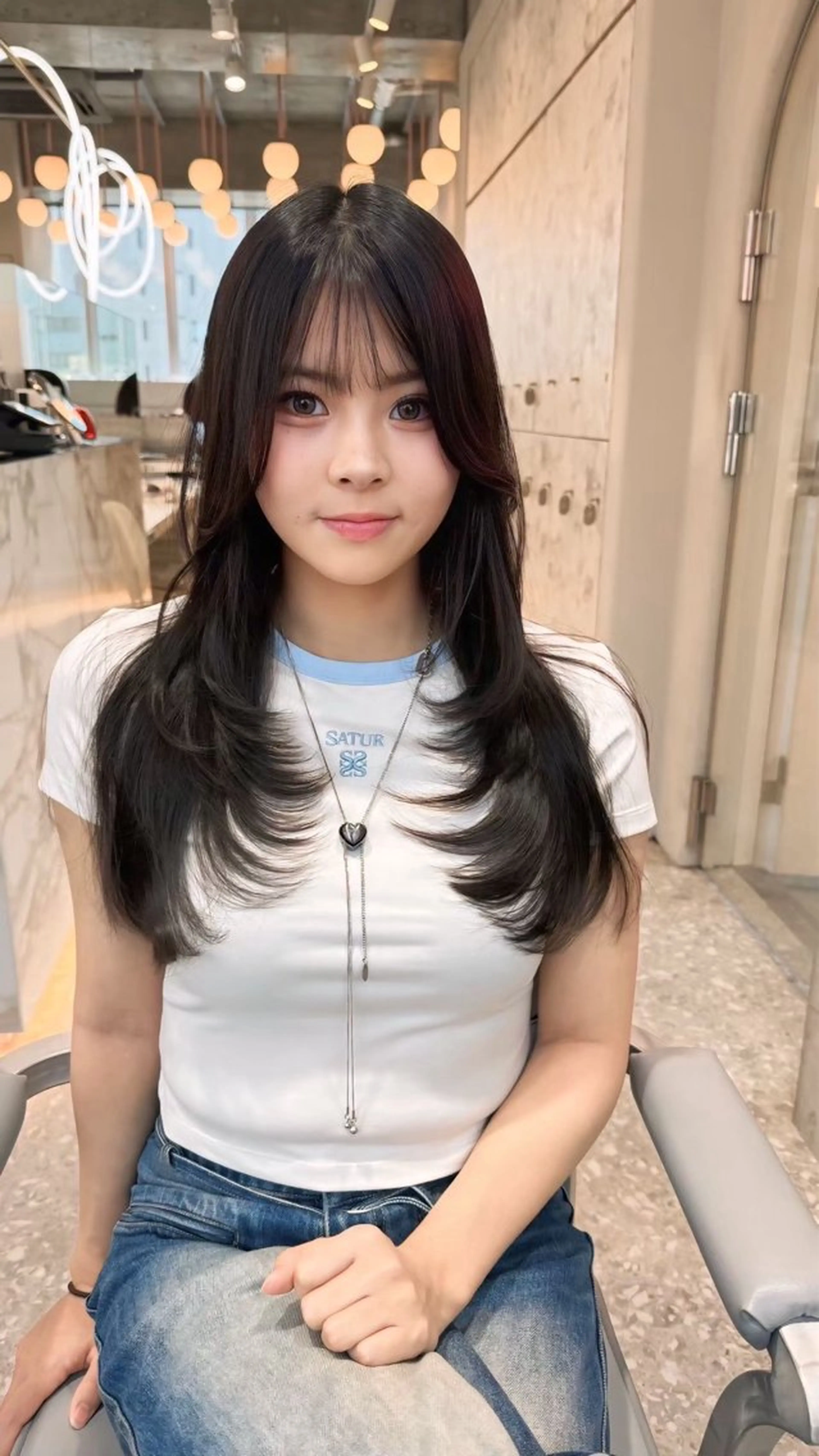 セミロング カラー カット ヘアカラー トリートメント 新宿/髪質改善/ボブ 韓国レイヤー大重聖斗のヘアスタイル