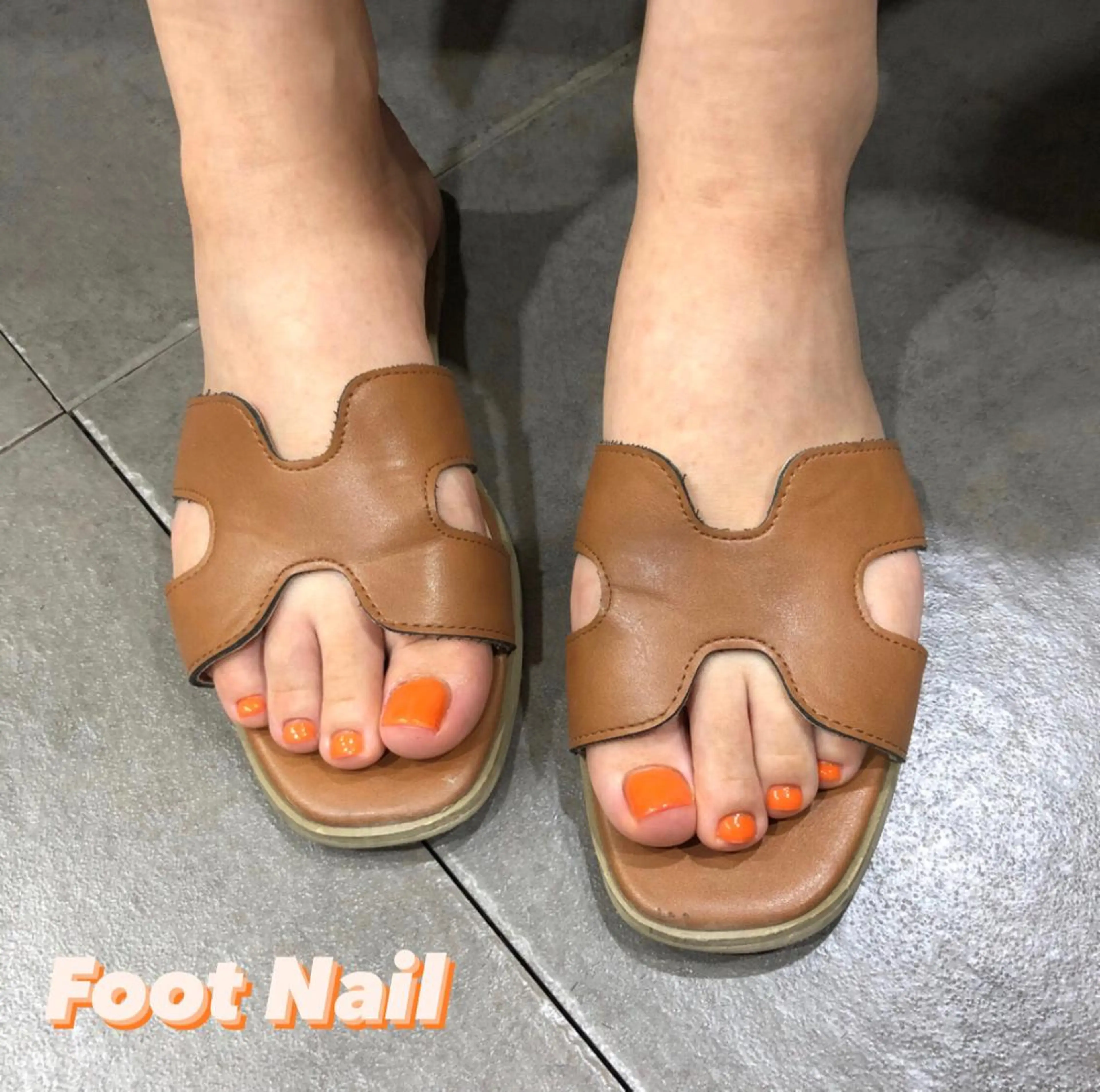 カラー ヘアアレンジ ネイル オレンジ オレンジ チャンモリパーマ/韓 国/Minami🦋のヘアスタイル