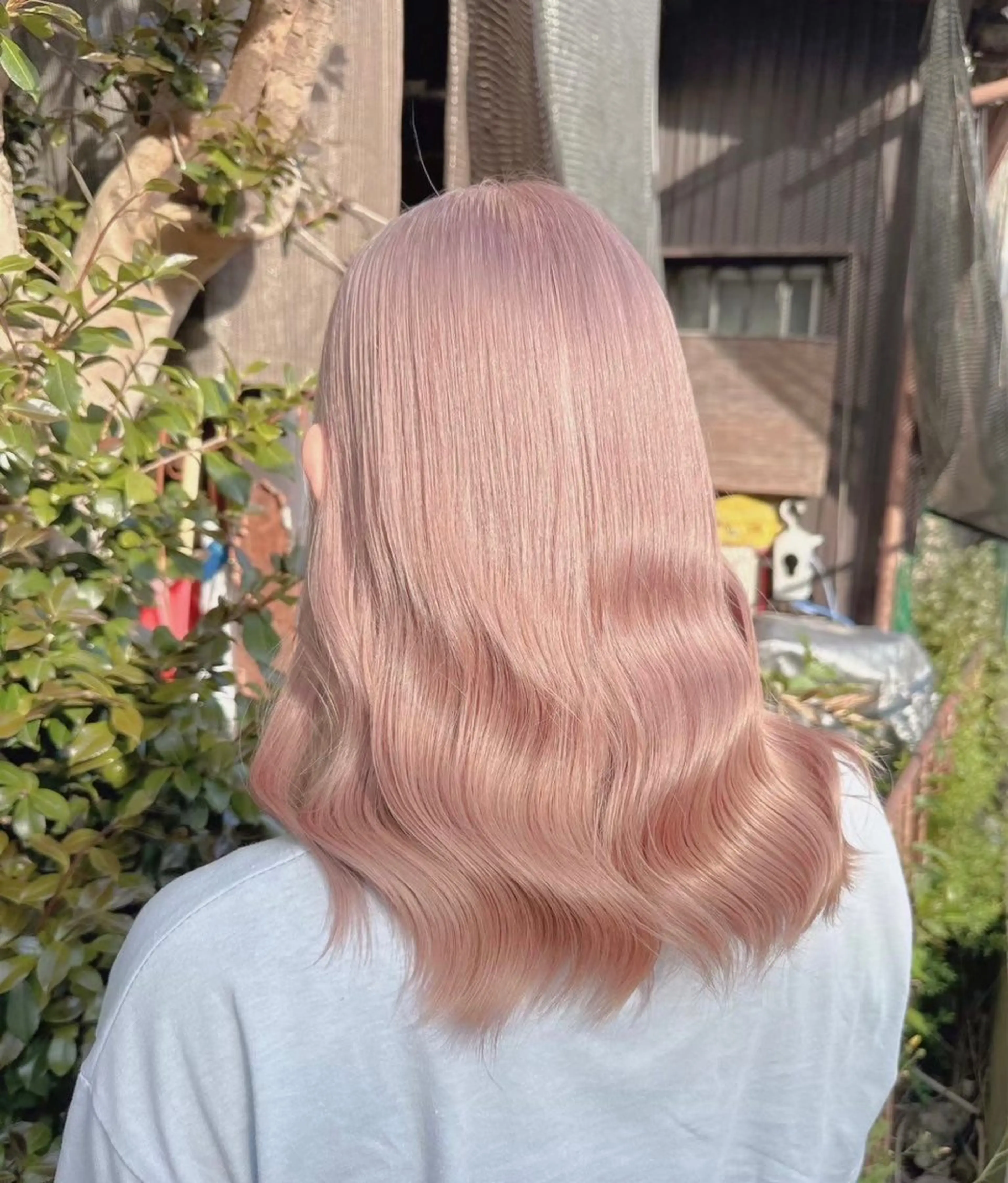 セミロング カラー ヘアアレンジ メンズ ヘアカラー のん🎀ハイトーン/ レイヤーカット🐳のヘアスタイル