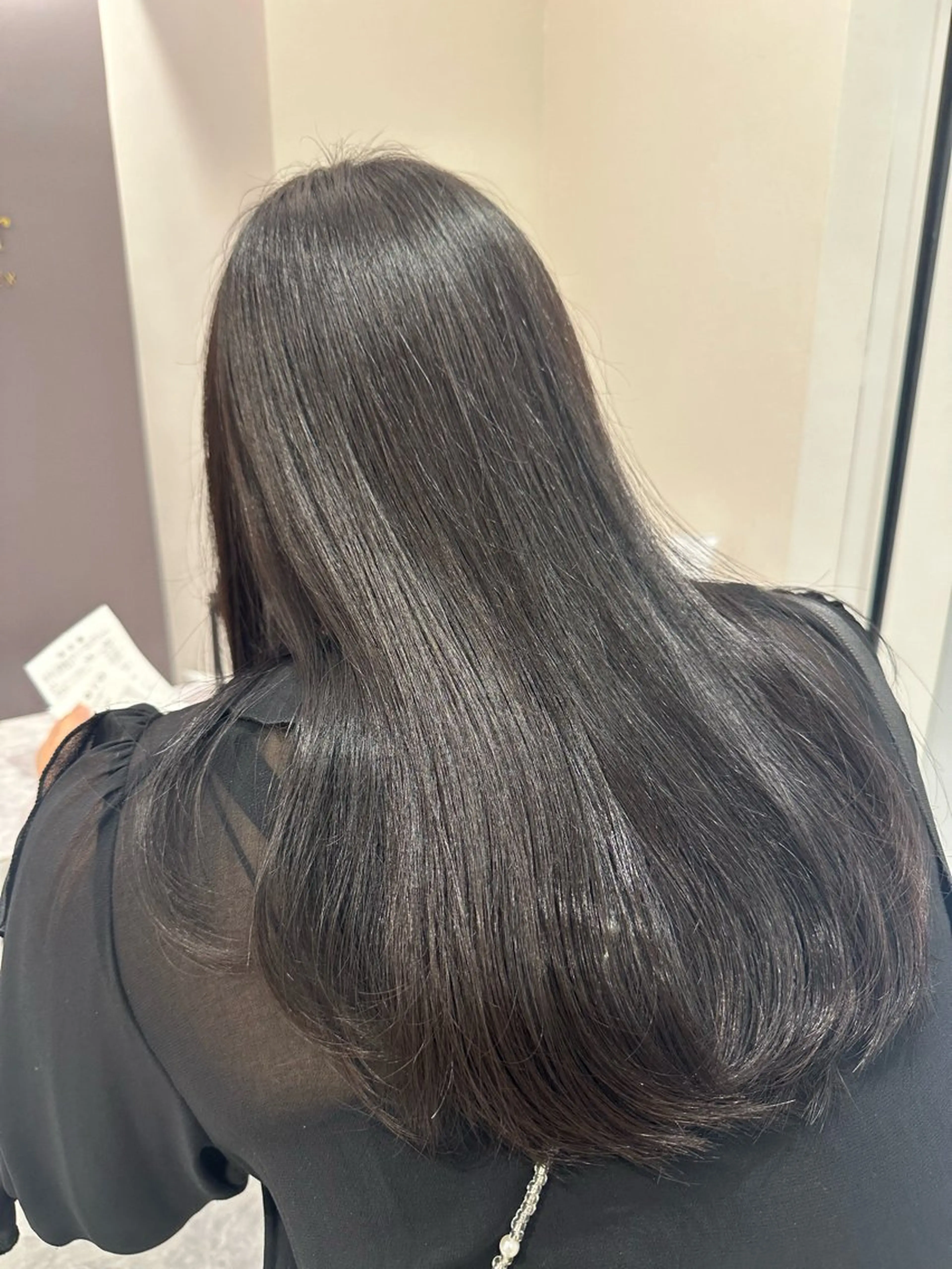 ロング カラー カット ヘアカラー トリートメント 韓国レイヤー✨ yasuko銀座のヘアスタイル