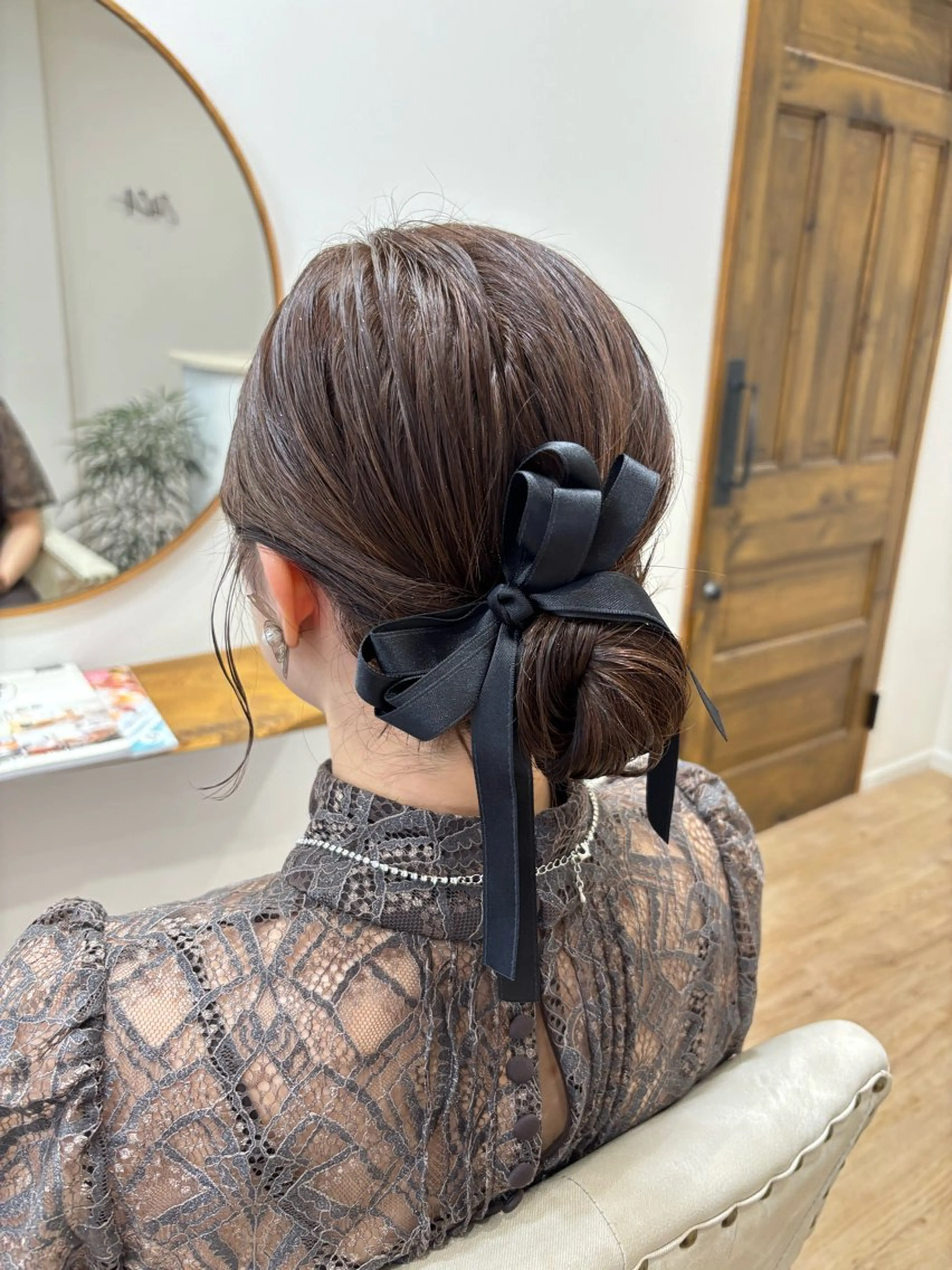 セミロング ヘアアレンジ ヘアセット ZAZA Wakaのヘアスタイル