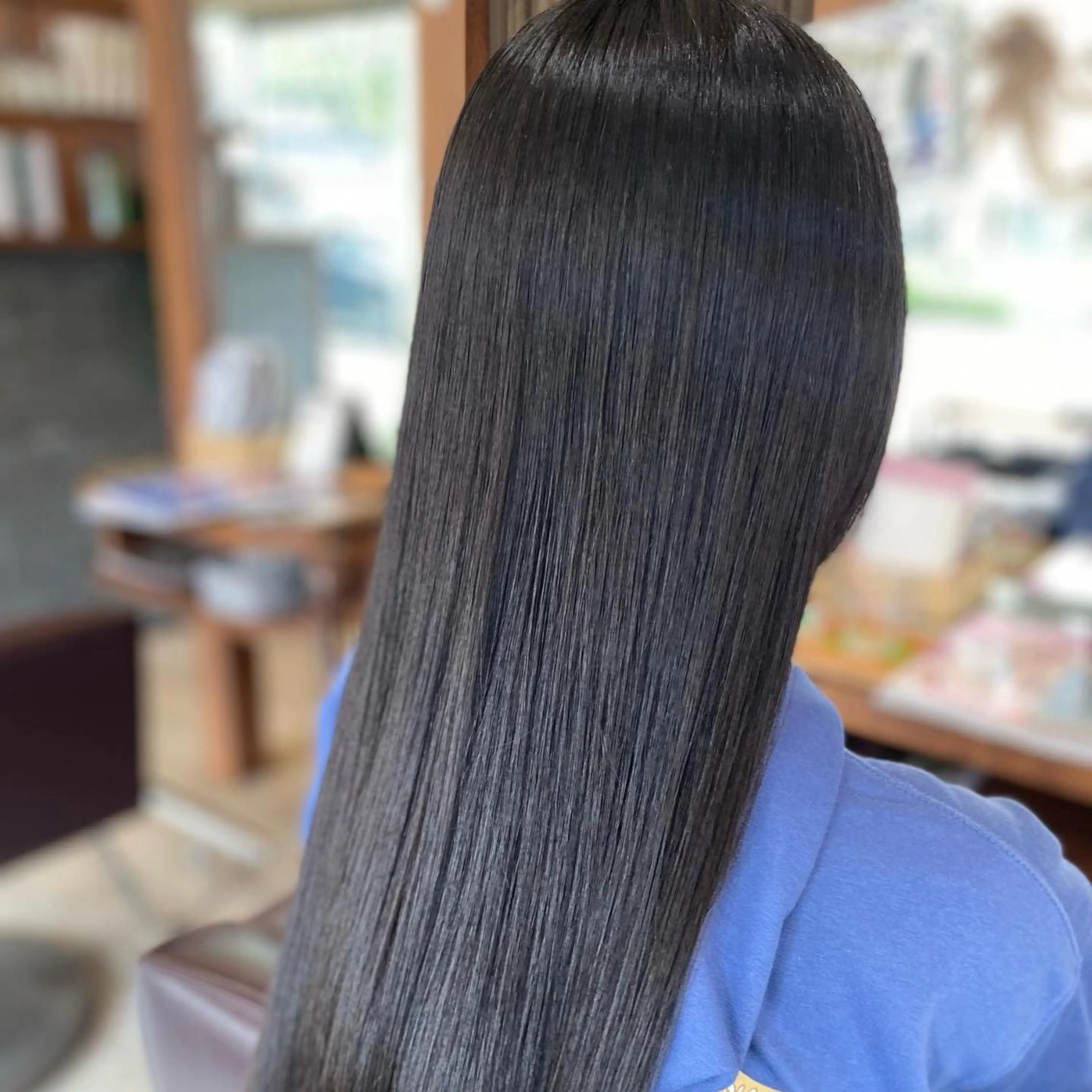 セミロング 縮毛矯正 加藤 実穂のヘアスタイル