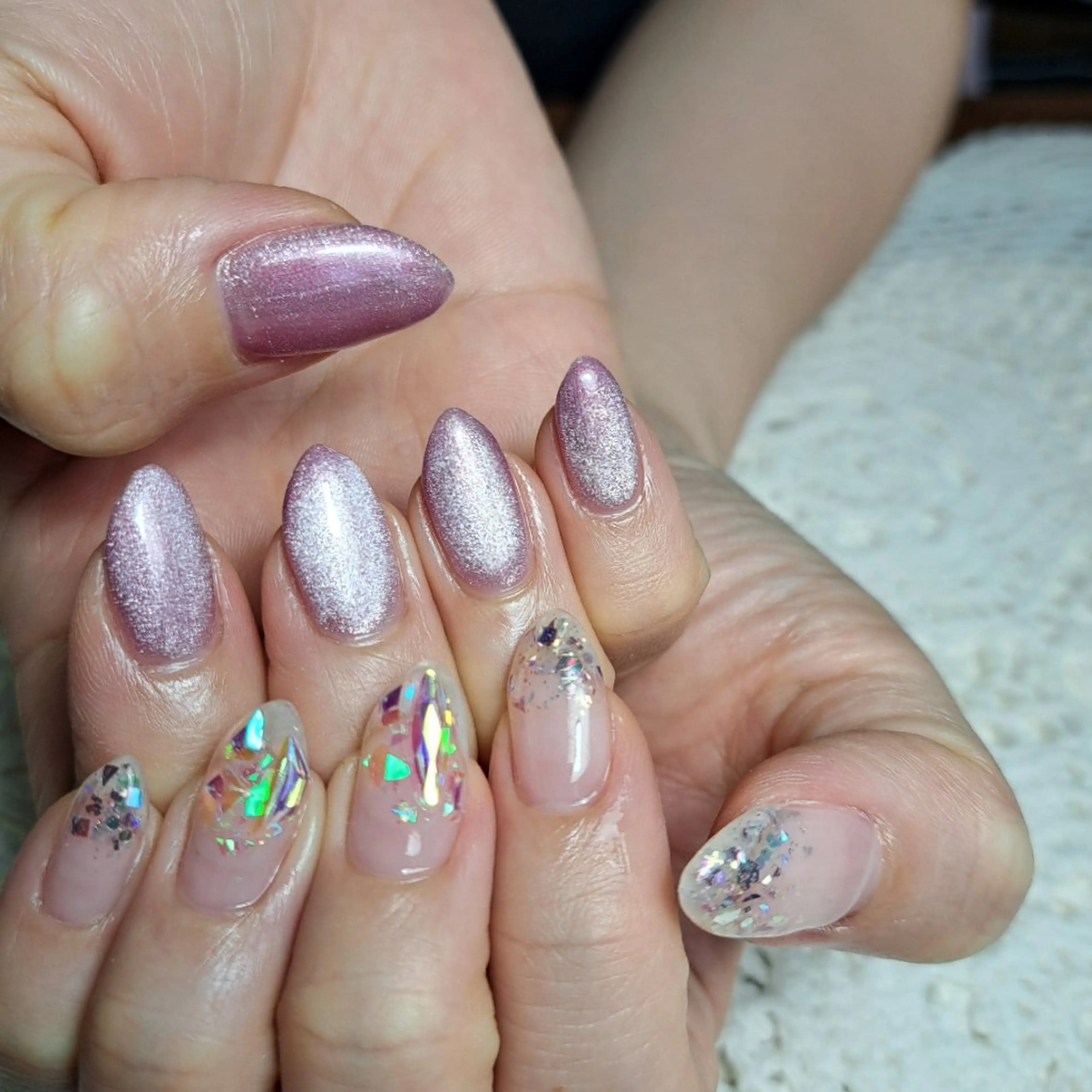 ネイル キラキラネイル ピンク HAYASHI  Nのネイルデザイン