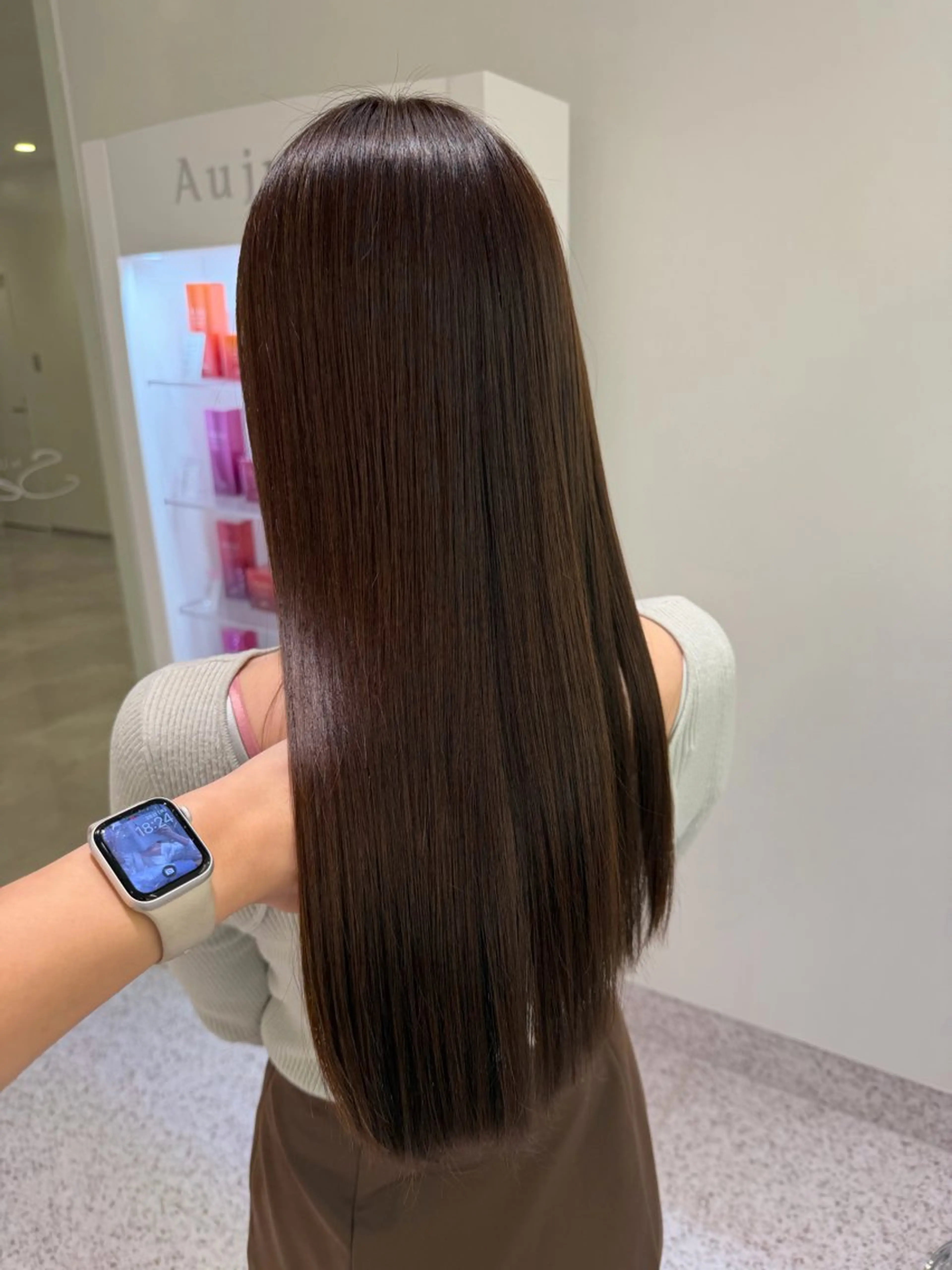 ロング カラー パーマ ヘアアレンジ メンズ キッズ カット 縮毛矯正 トリートメント 透明感カラー／ 新潟万代/池野里衣のヘアスタイル