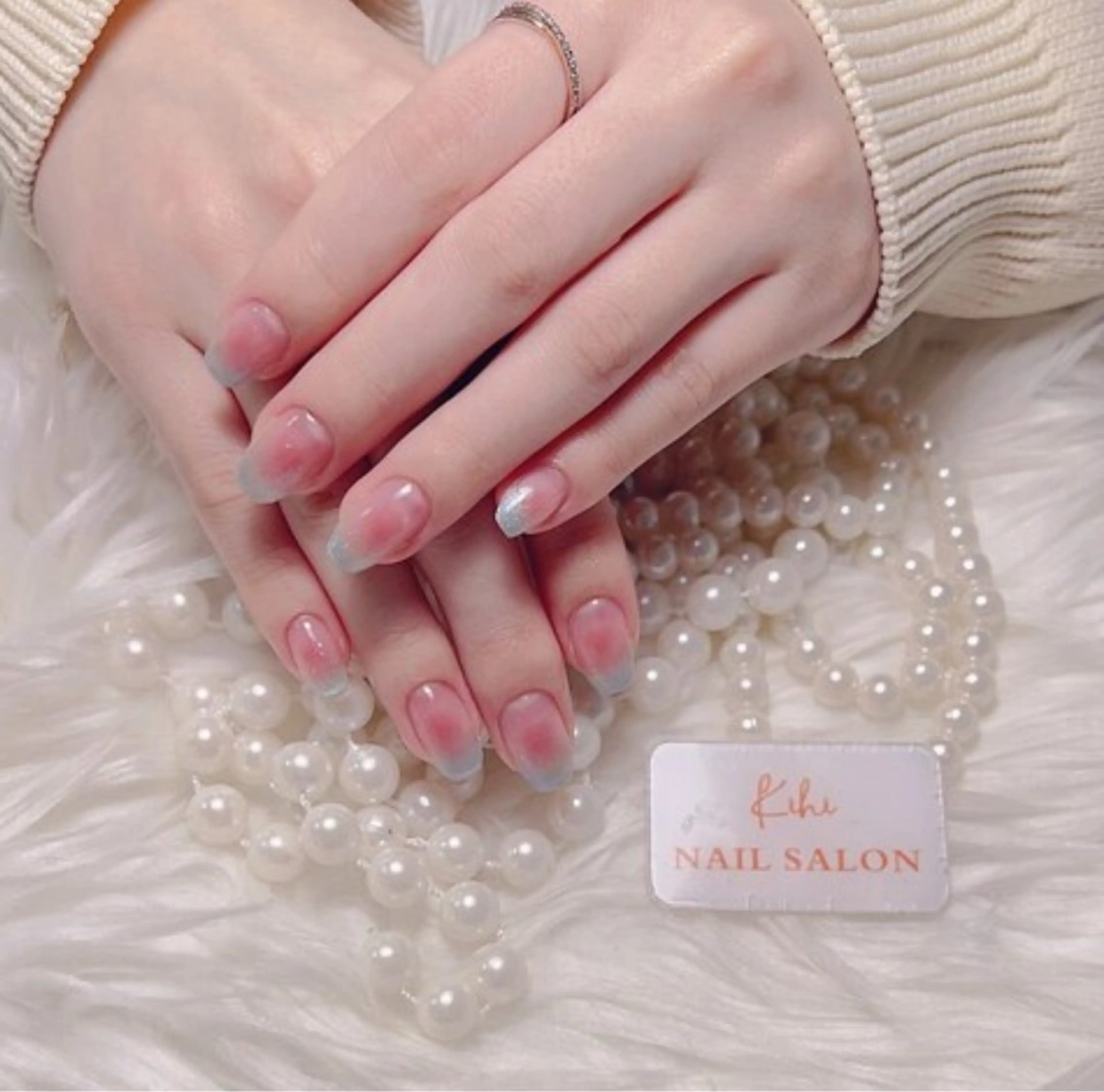 ネイル アートネイル フレンチネイル ジェルネイル グラデーション 韓国ネイル 村中 ハナのネイルデザイン