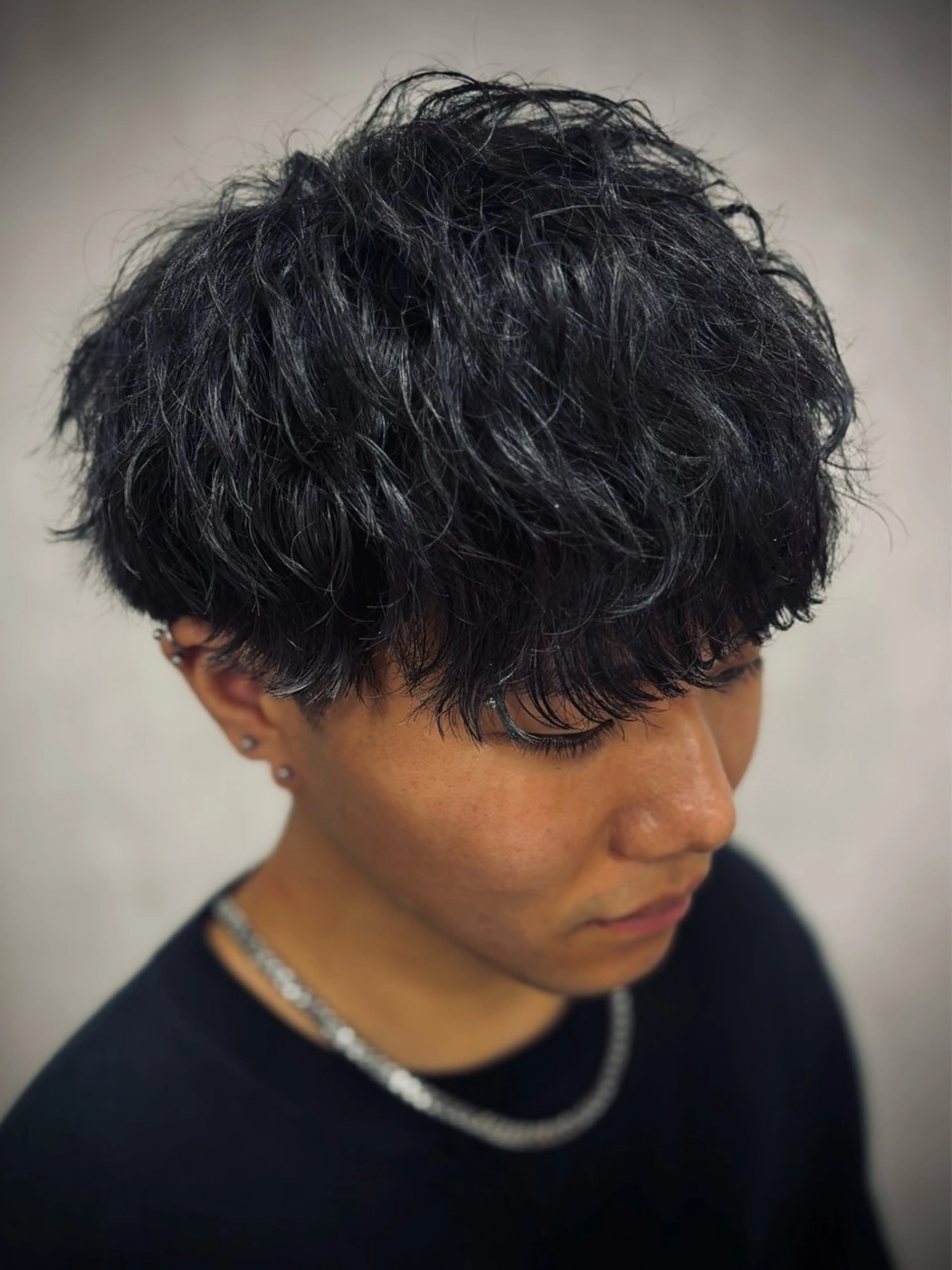 パーマ メンズ マッシュ メンズパーマ 波巻きパーマ JADE with AKROS所属・JADEwith AKROS✨サヤカのヘアスタイル