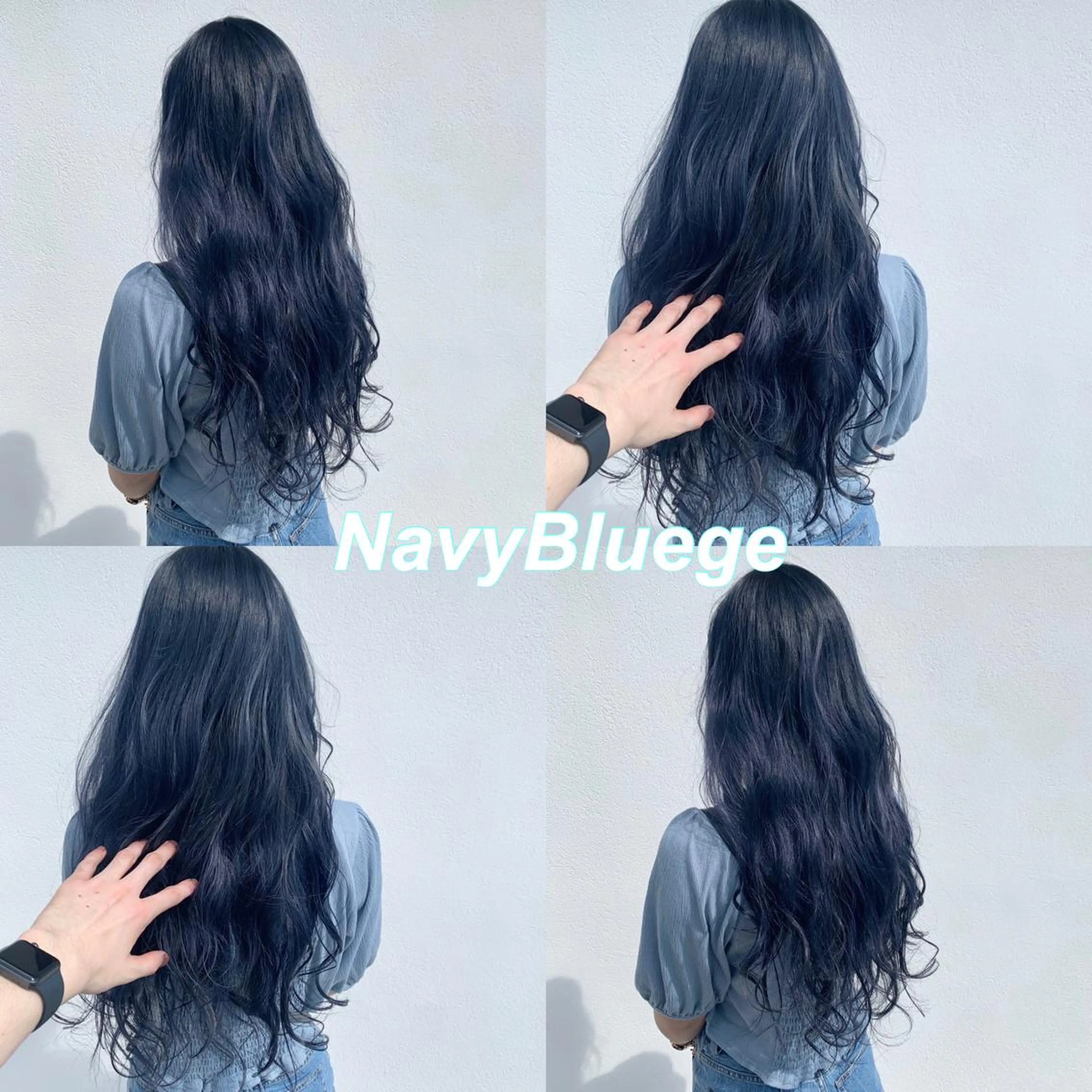 カラー ブルーカラー ブルージュ ネイビーカラー ヘアカラー 水戸/ブリーチカラー ♠️♠️會澤遼真のヘアスタイル