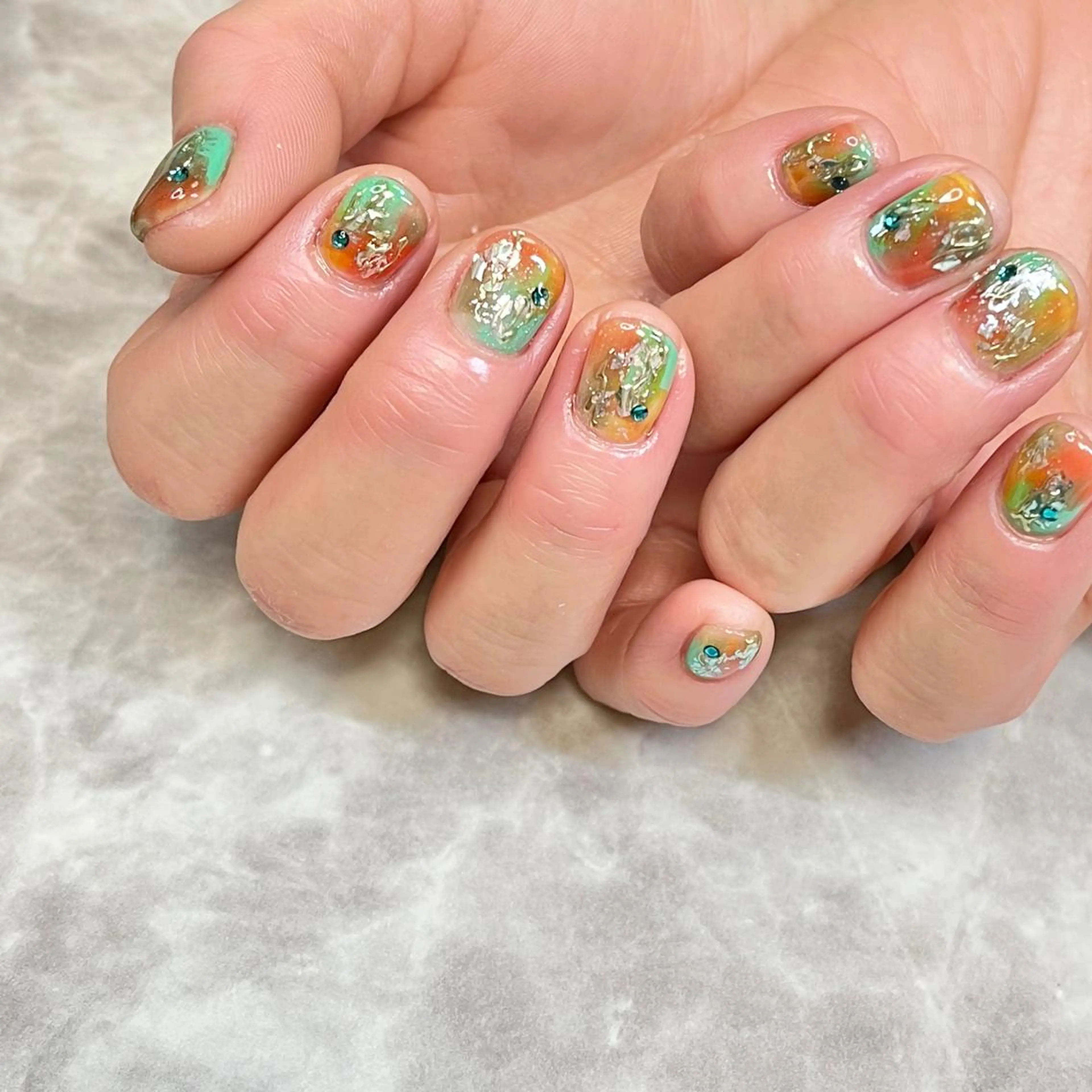 ネイル キラキラネイル ハンドネイル Nail Rinonのネイルデザイン