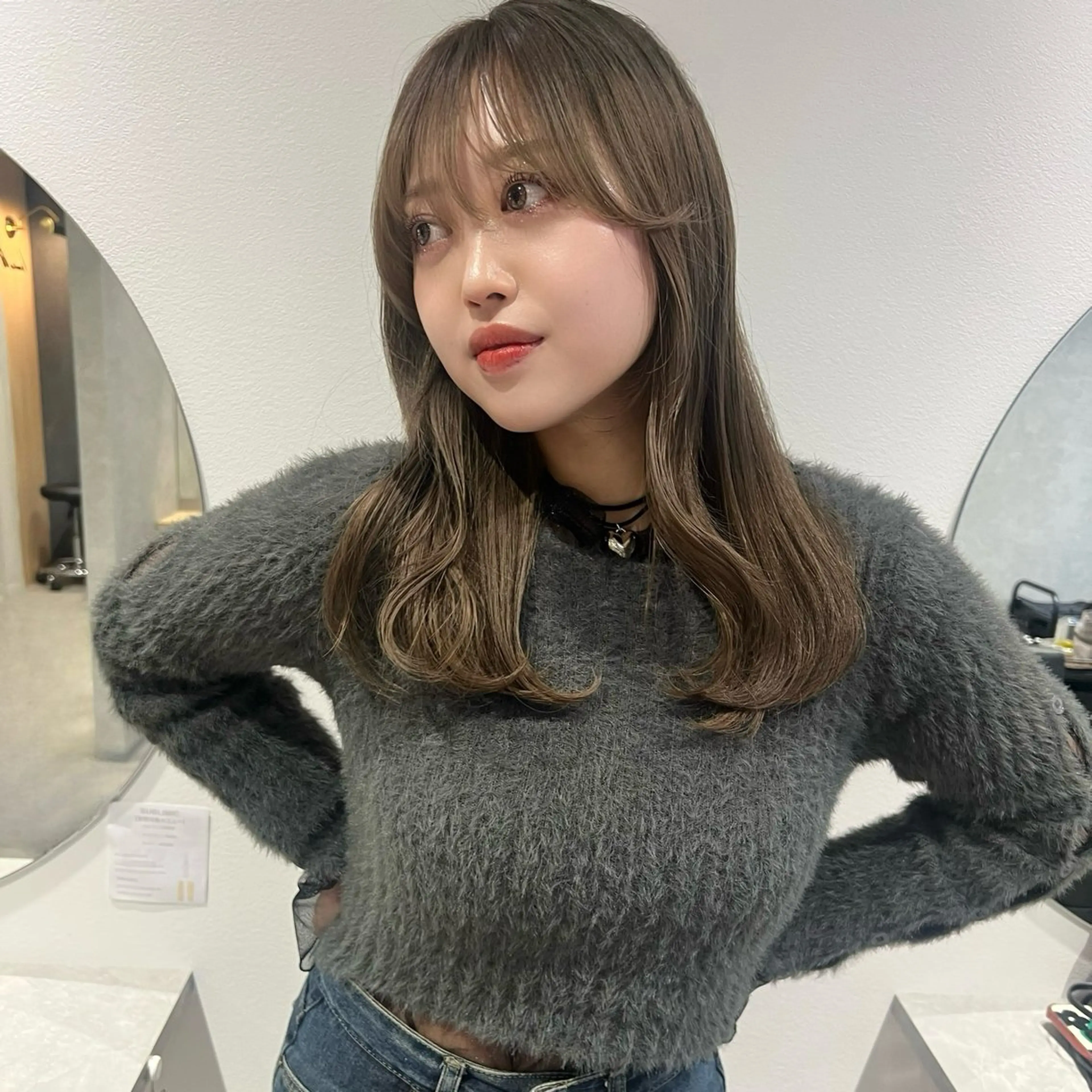 ロング カット ヘアカラー AI TOKYO　S所属・mizuki 【韓国レイヤー】のヘアスタイル