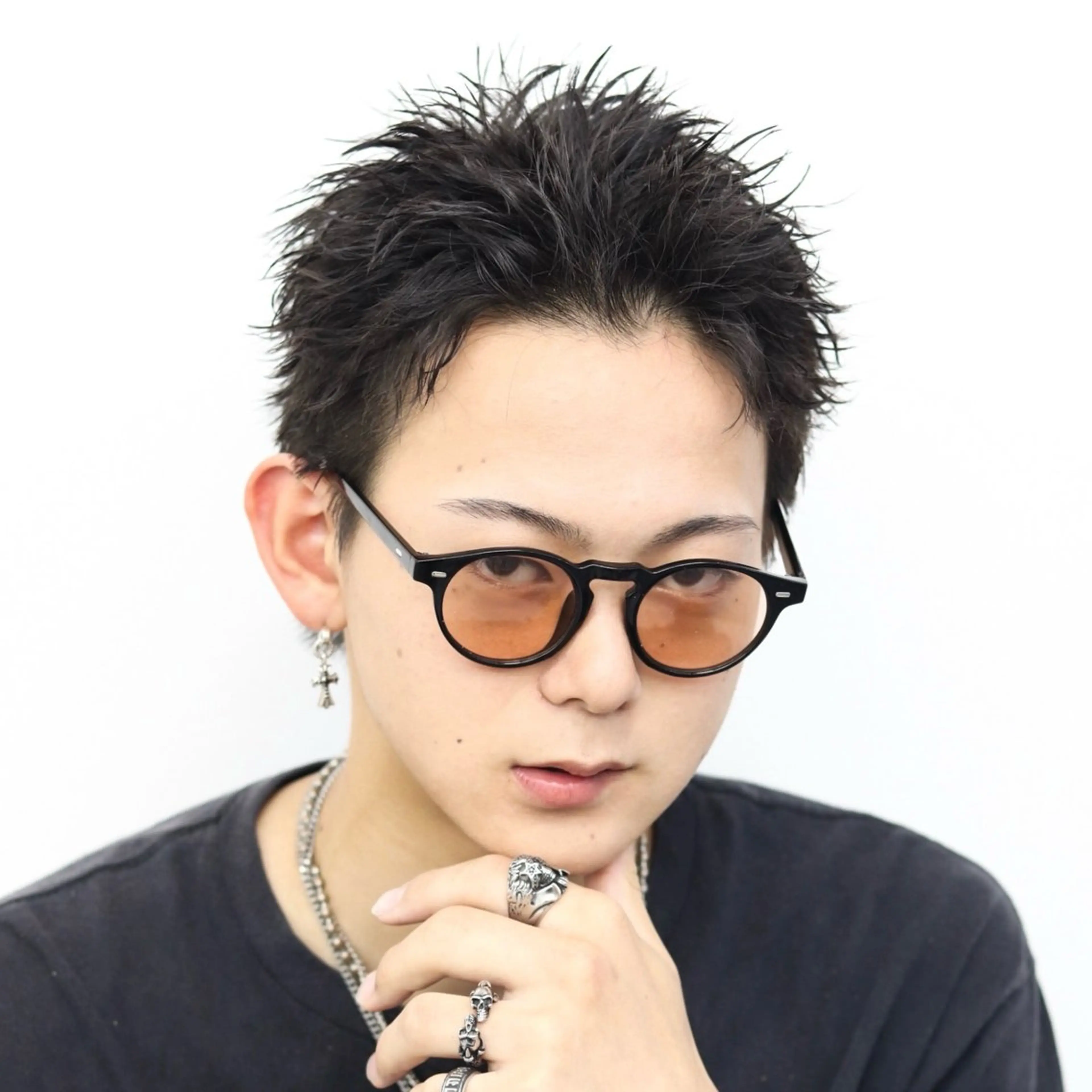 ショート カラー パーマ メンズ カット トリートメント シースルーマッシュ/ メンズ/KYOHEIのヘアスタイル