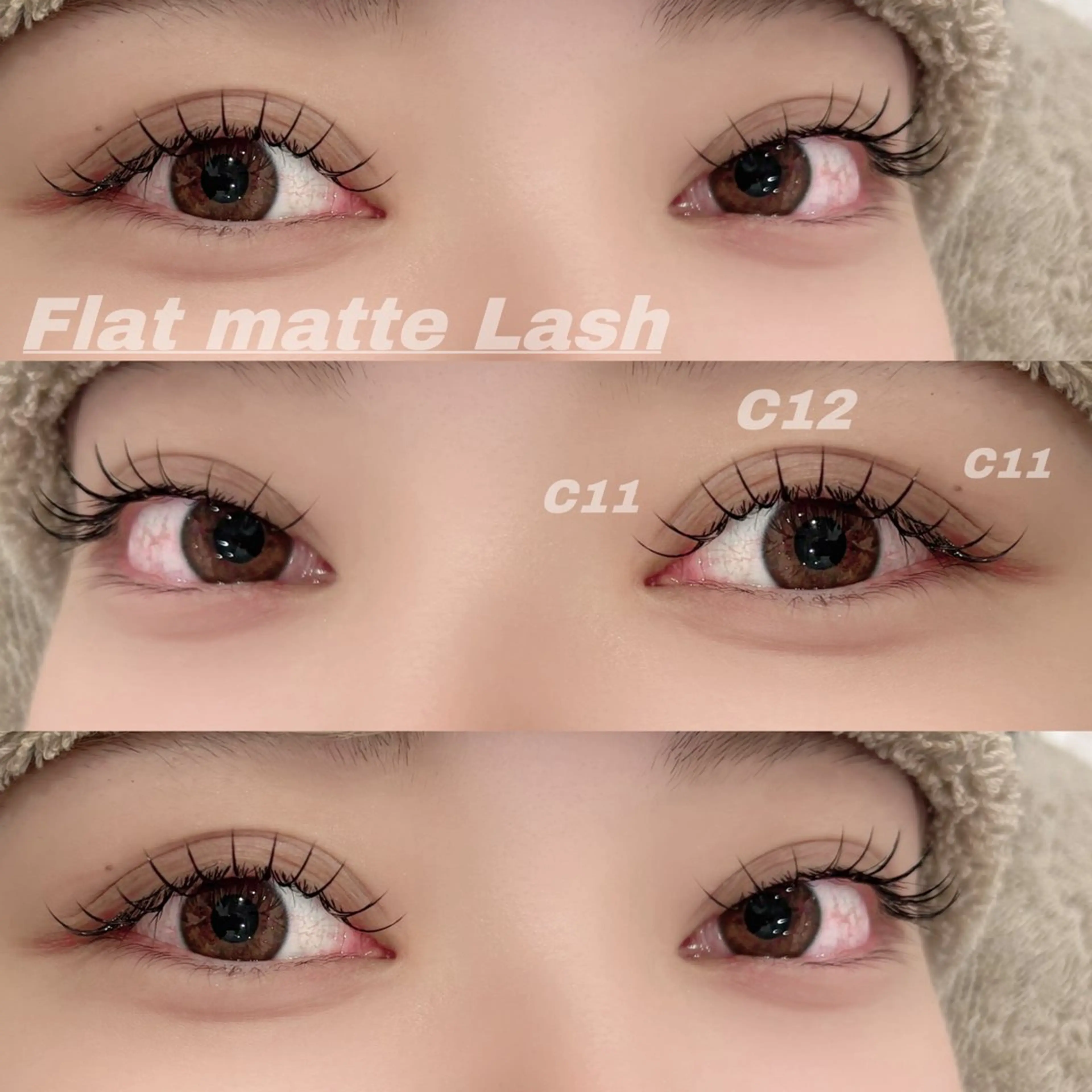 マツエク・マツパ 束感まつ毛 Cカール フラットラッシュ Eye ELSA lash栄店の眉毛・アイブロウイメージ
