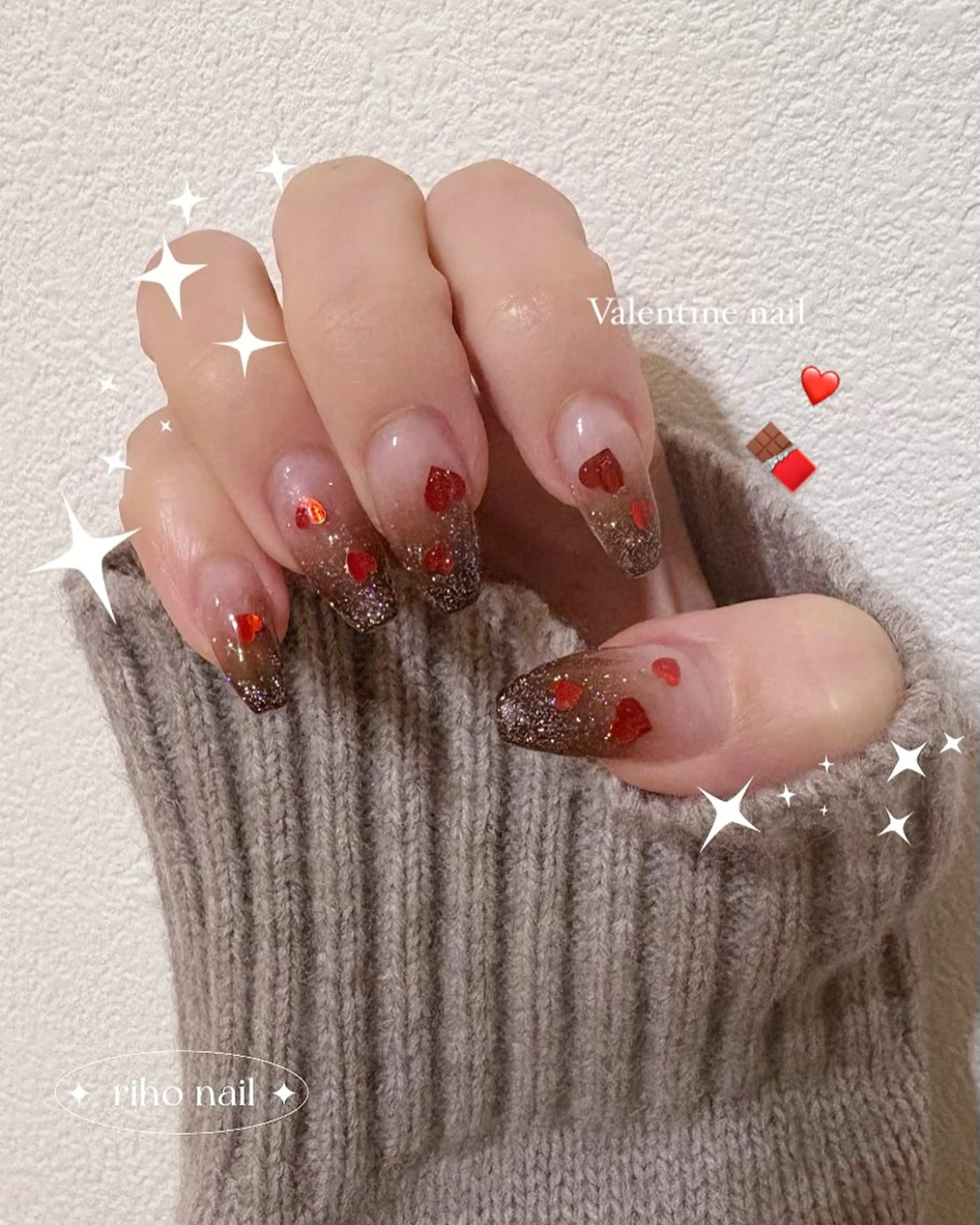 ネイル ラメ(グリッター) ハンドネイル THE BALM Rihoのネイルデザイン