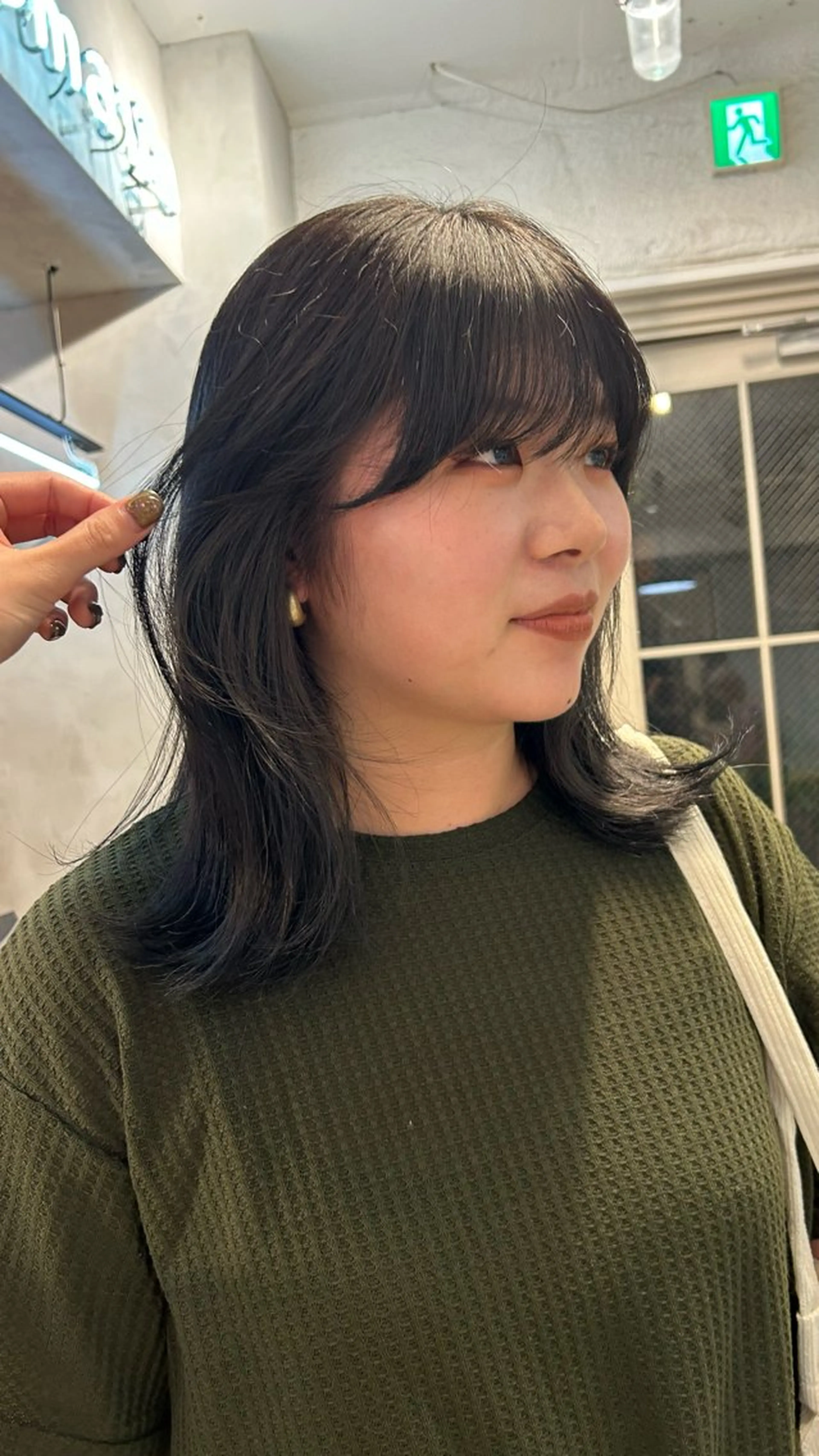 ミディアム カラー オリーブグレー ヘアカラー じゅわっと暖色カラー 🍊Moemiのヘアスタイル