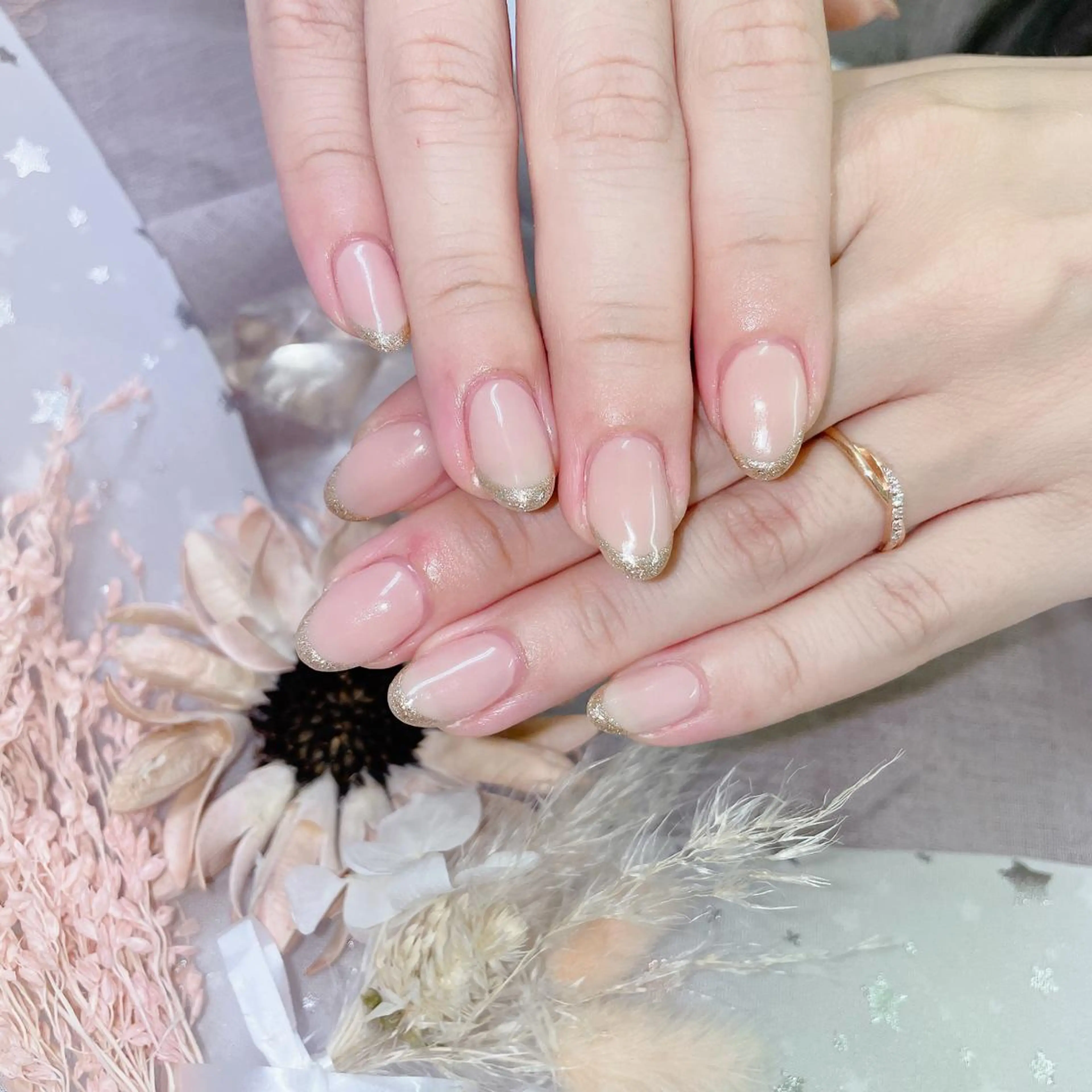 ミディアム ネイル ハンドネイル ハンドケア 💎ビューティサロン 湘南　RIRAN💎のネイルデザイン