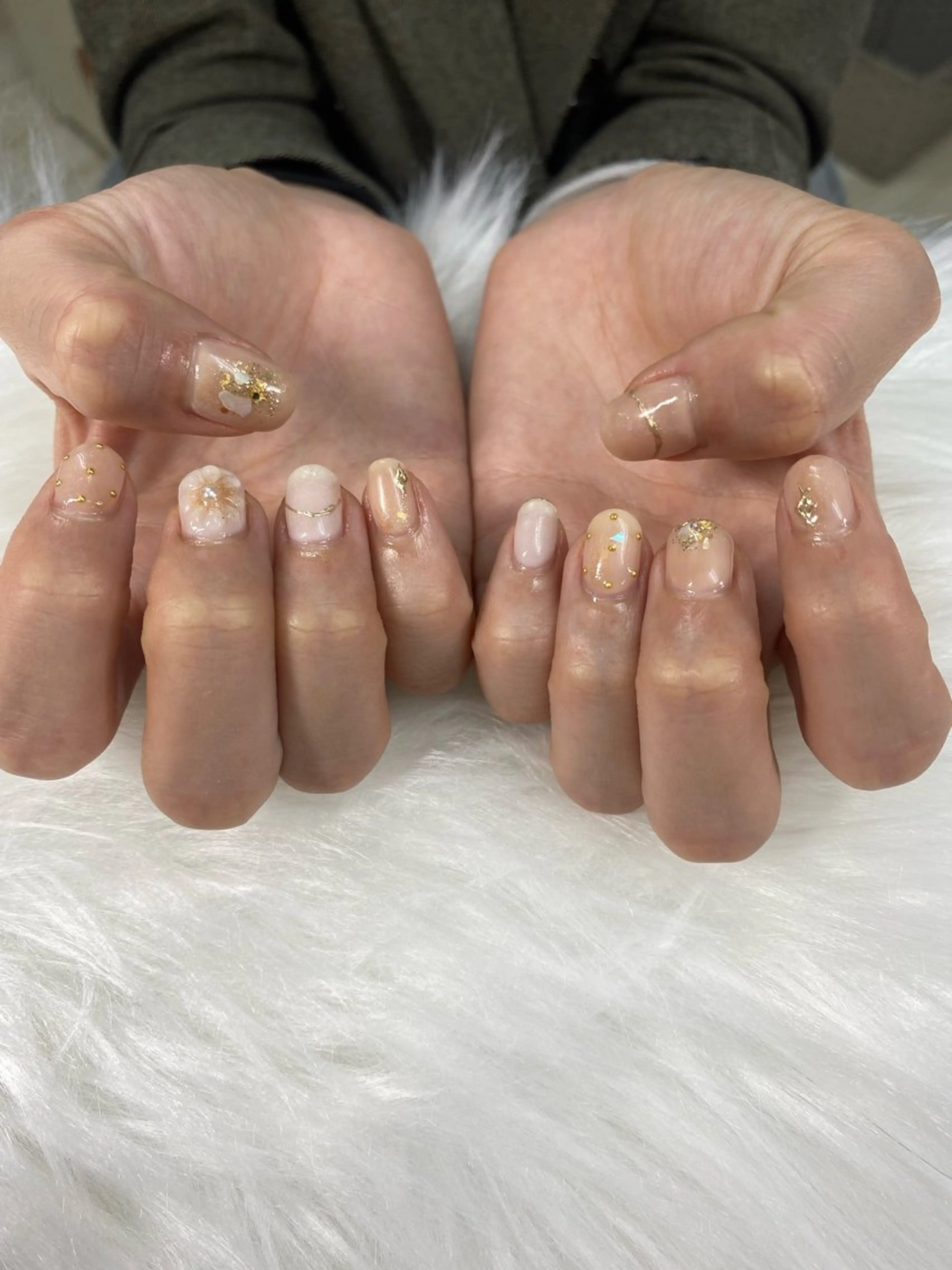 ネイル 持ち込み ニュアンスネイル デュアス R _宇都宮のネイルデザイン