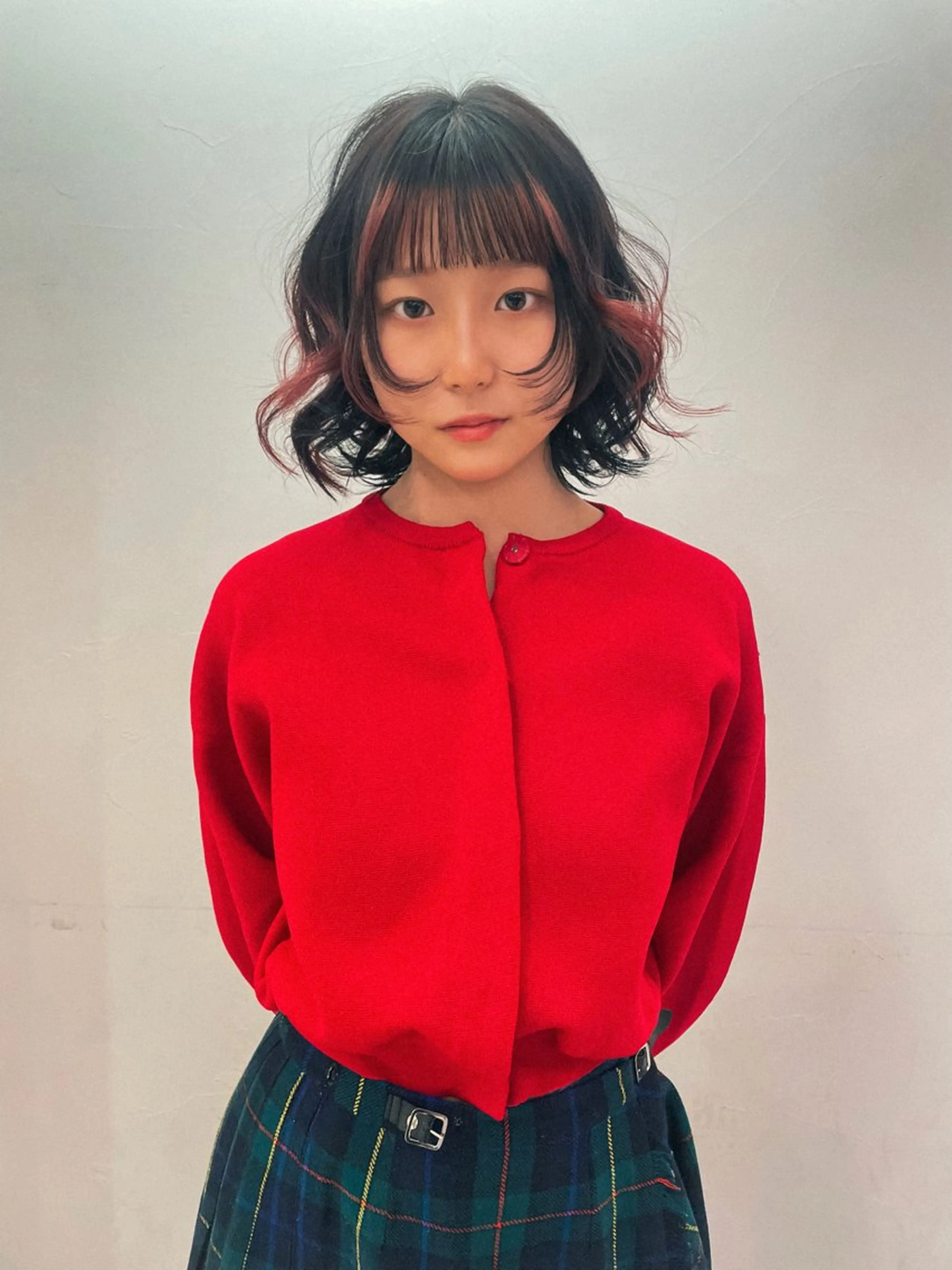 セミロング カラー ブリーチ デザインカラー K.Koji ショートボブ/ボブのヘアスタイル