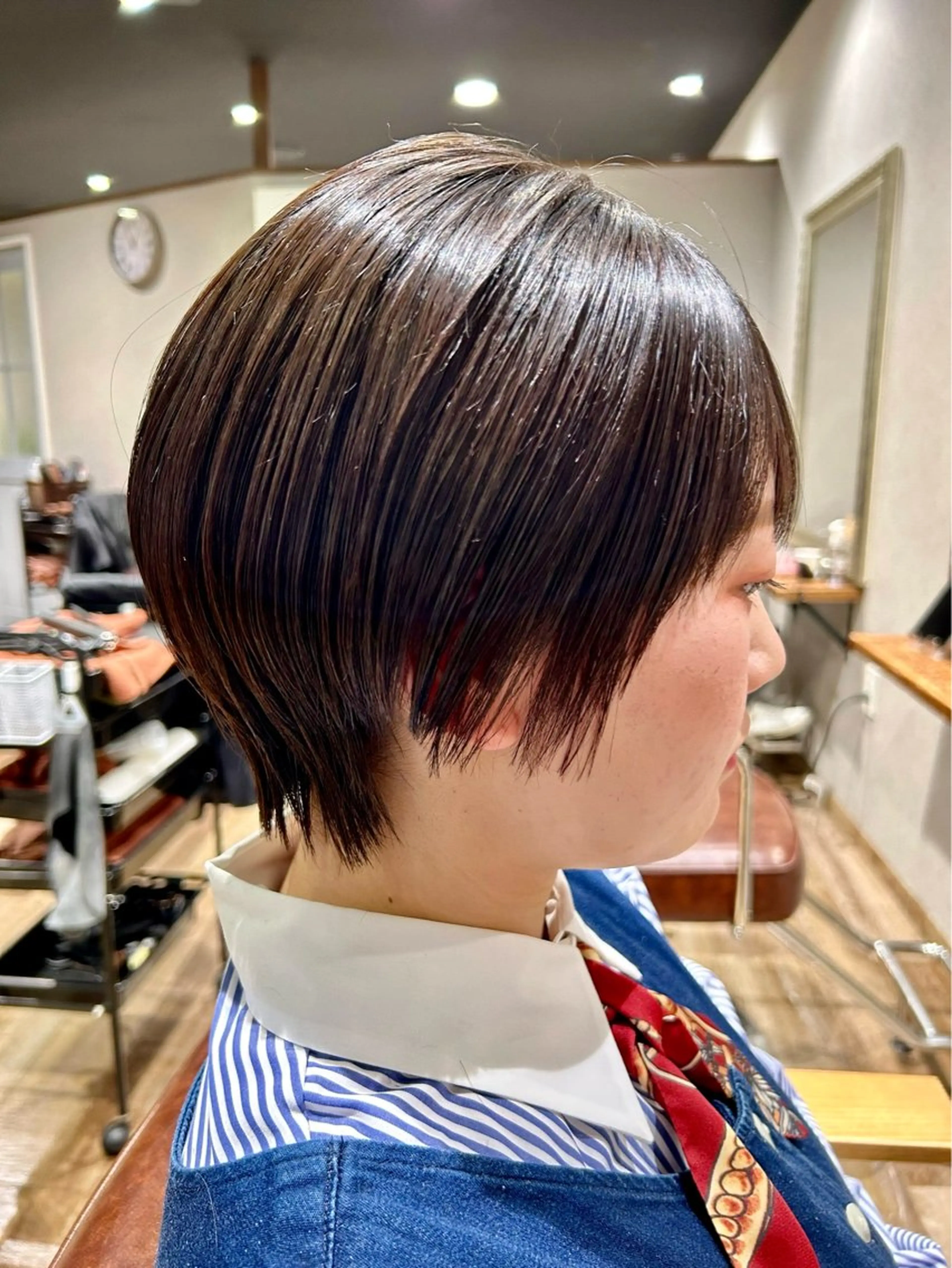 ショート ショートボブ ボブ 髪質改善 ショートヘア 縮毛矯正 花橋 宏輝のヘアスタイル