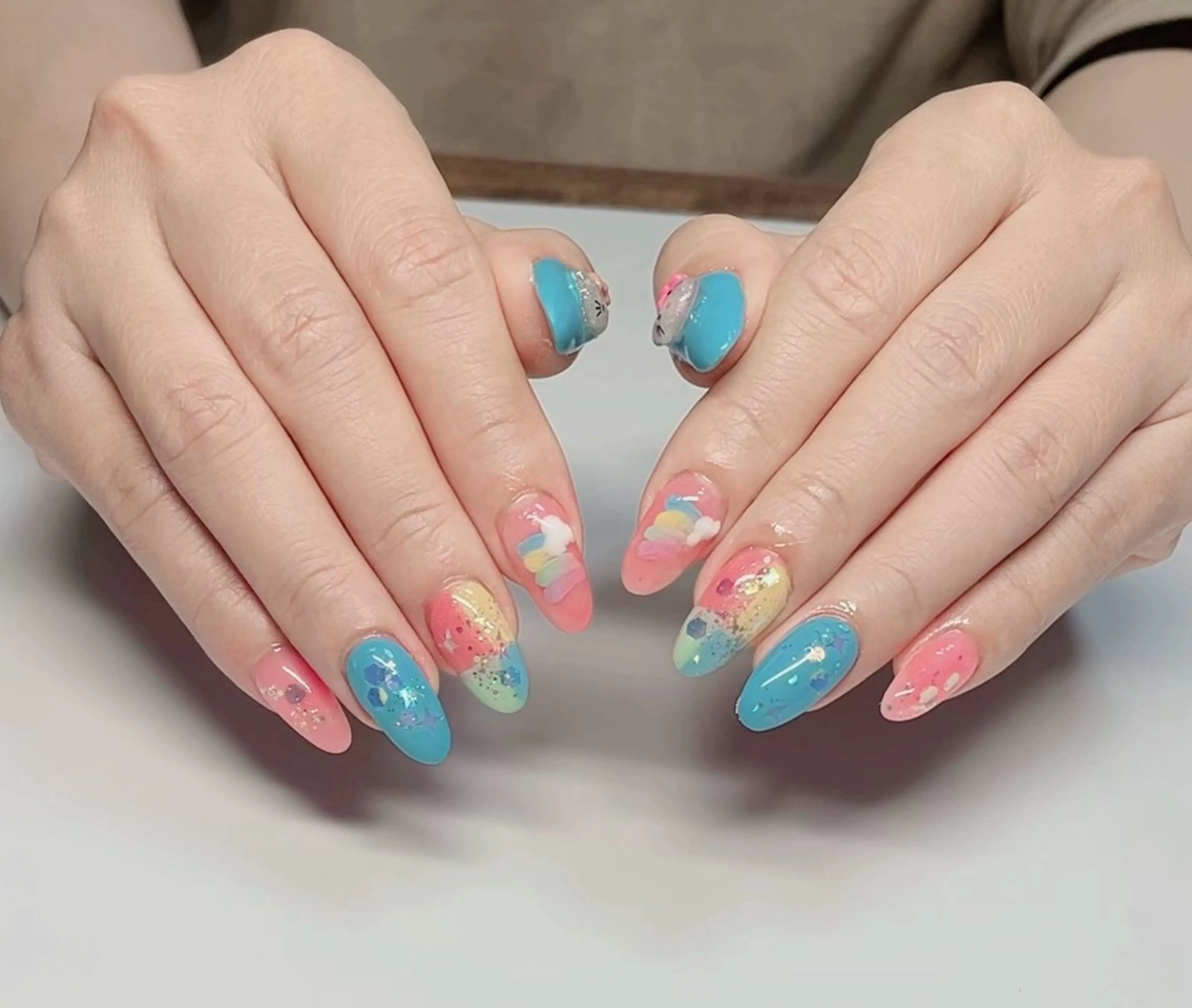 ネイル アートネイル チークネイル 韓国ネイル マグネットネイル シンプルネイル Nails168 ネイルズイロハのネイルデザイン