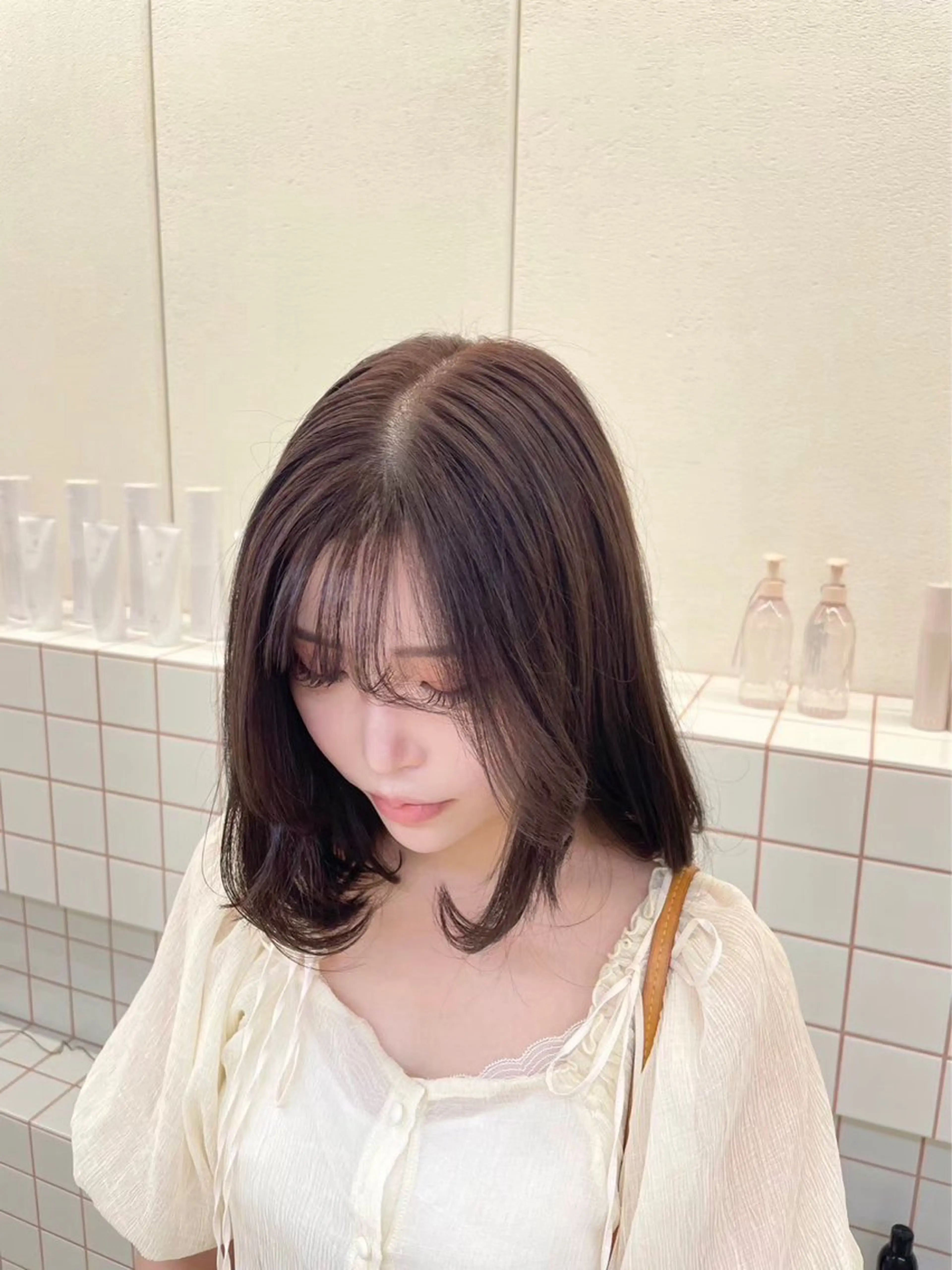 カラー ヘアカラー トリートメント Asumi/伏見 /ブリーチ/花屋併設のヘアスタイル