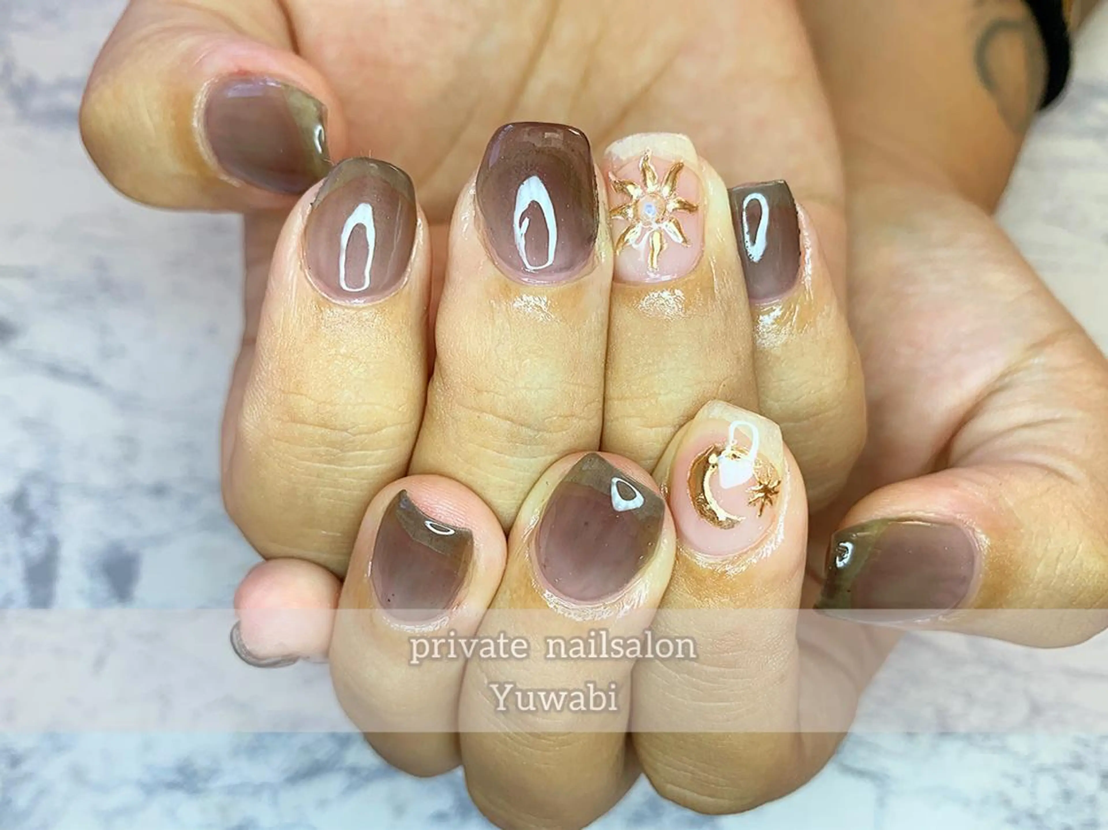 ネイル アートネイル ミラーネイル ハンドネイル フットネイル Yuwabi Nail所属・Mimore ミモア 水戸のネイルデザイン