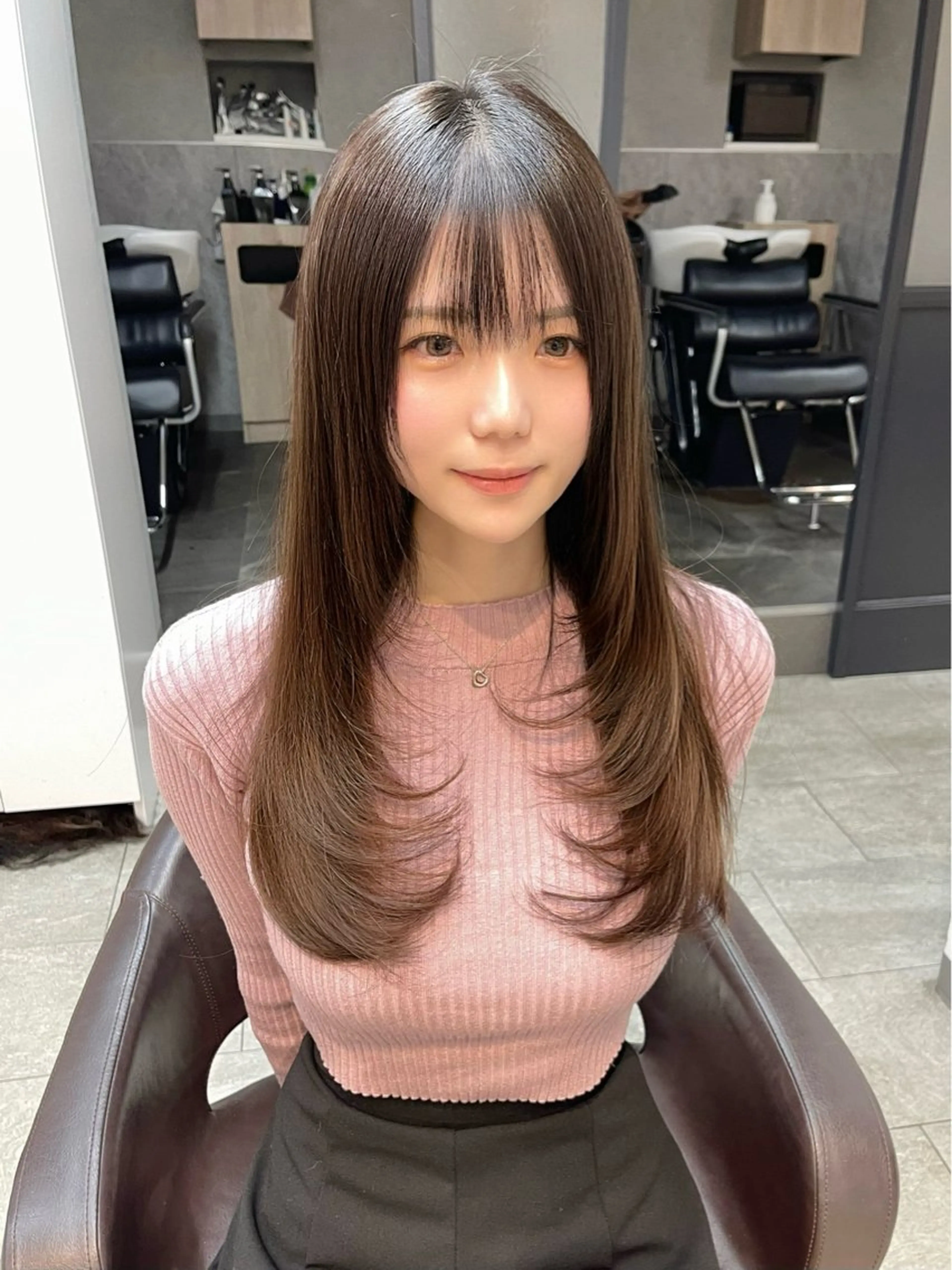 ロング neaf六本木所属・韓国風レイヤー ショート/犬塚 優介のヘアスタイル