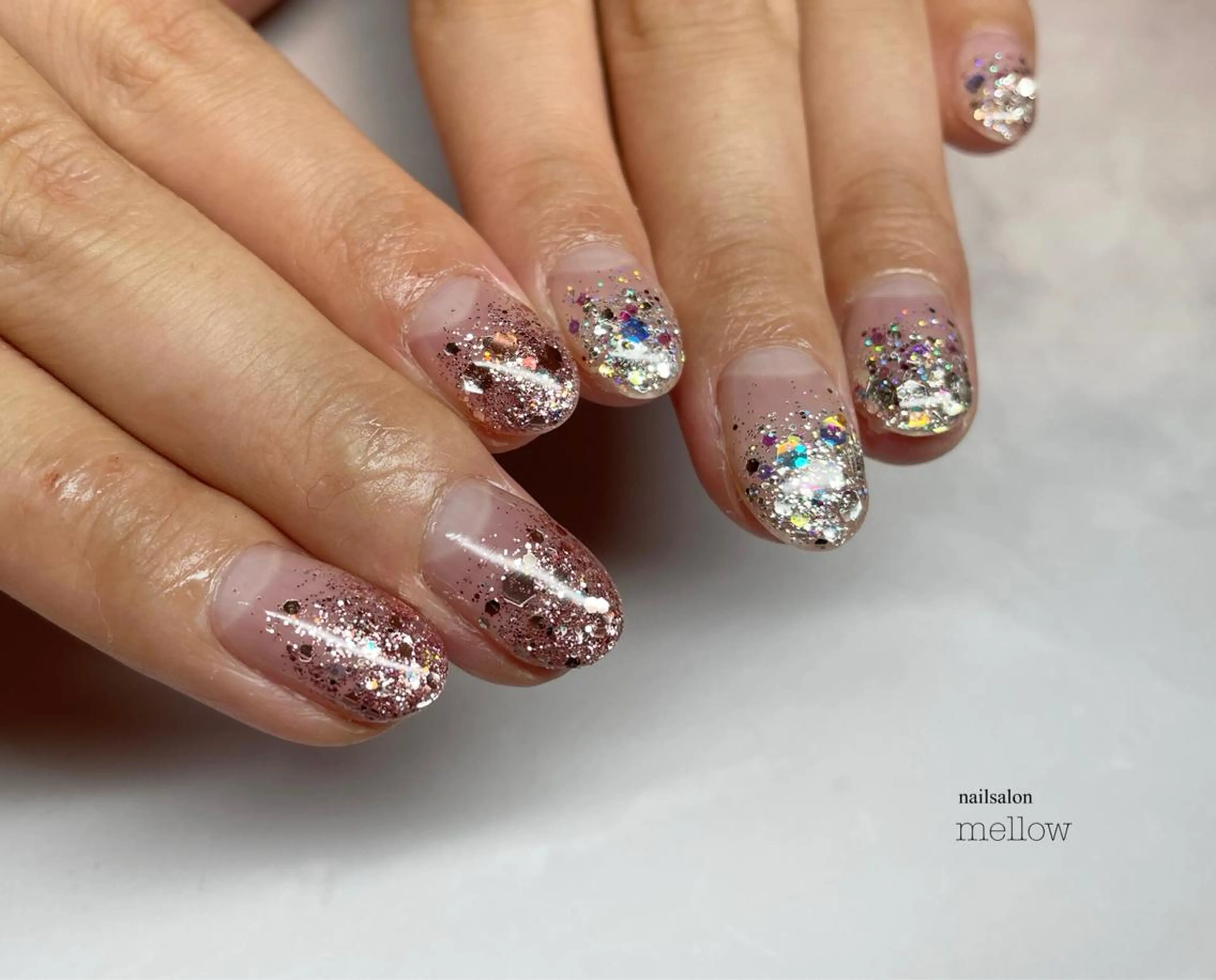 ネイル グラデーション ホログラムネイル 大山 浩美のネイルデザイン