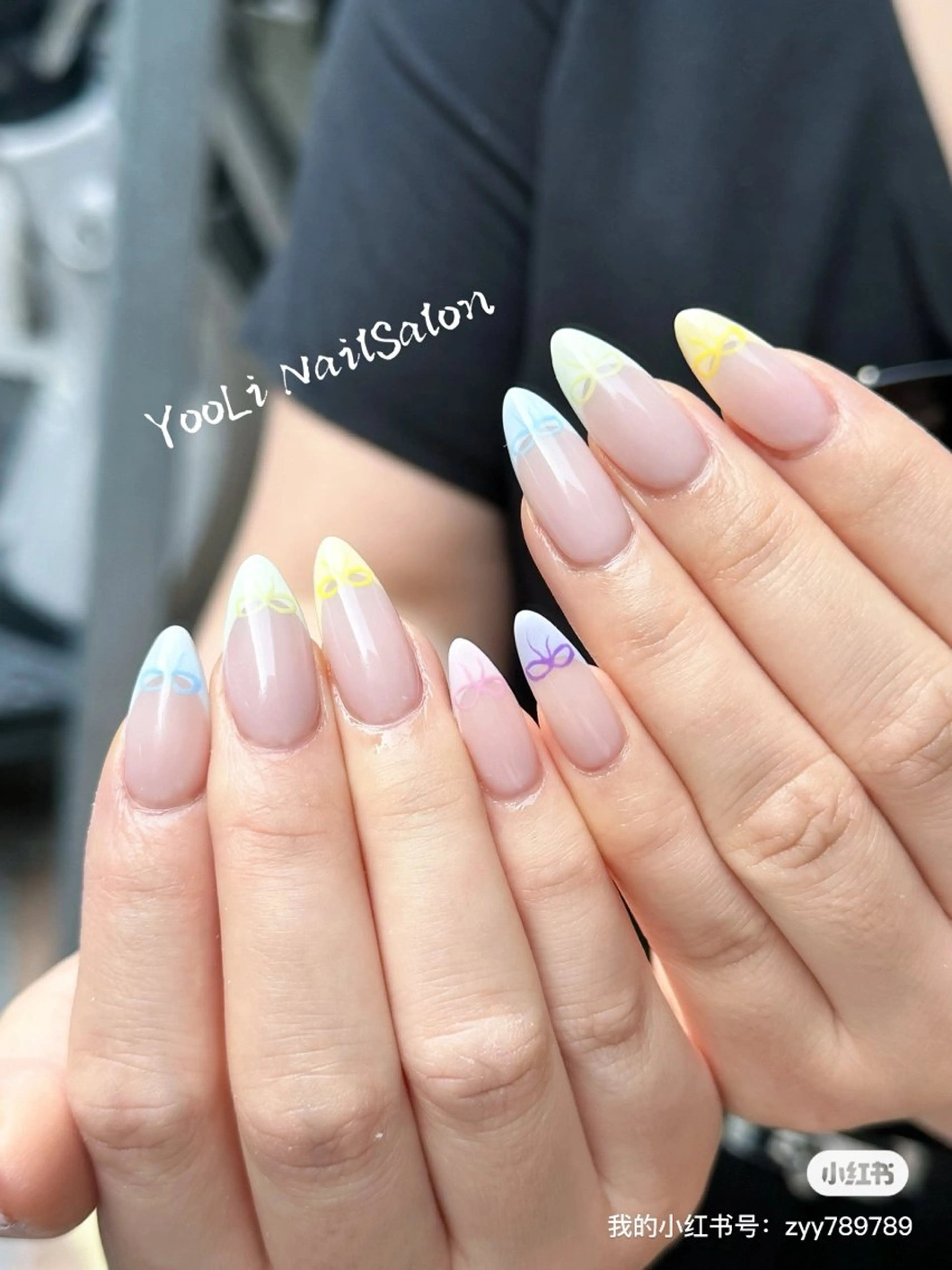 ネイル アートネイル オーロラネイル チークネイル フレンチネイル ガラスフレンチ 🎀🎀YooLi Nail Salonのネイルデザイン
