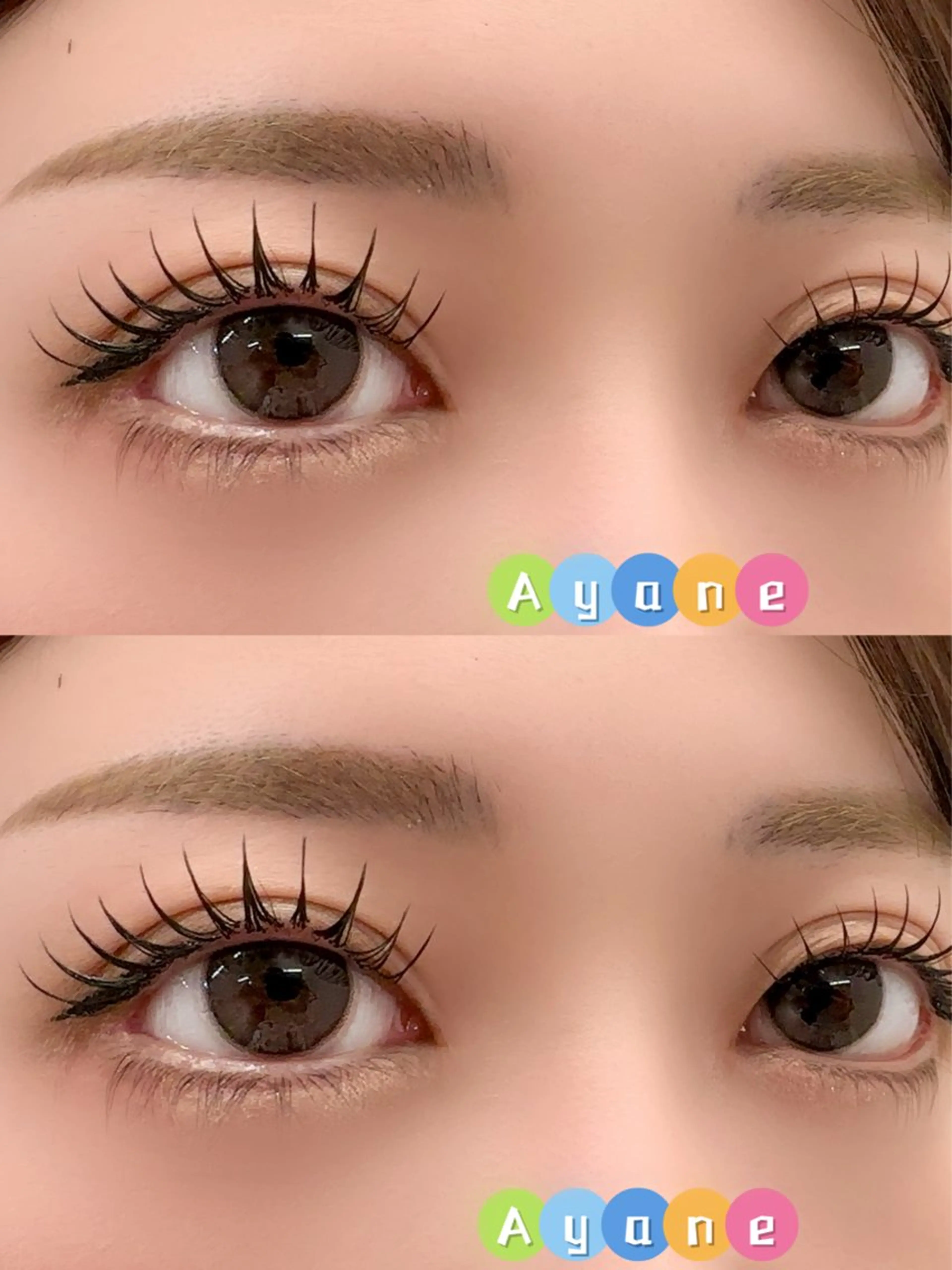 マツエク・マツパ 付け放題 バインドロック 束感まつ毛 フラットラッシュ 韓国風マツエク ACIEL EYELASH SALON所属・あ やねのマツエク・マツパデザイン