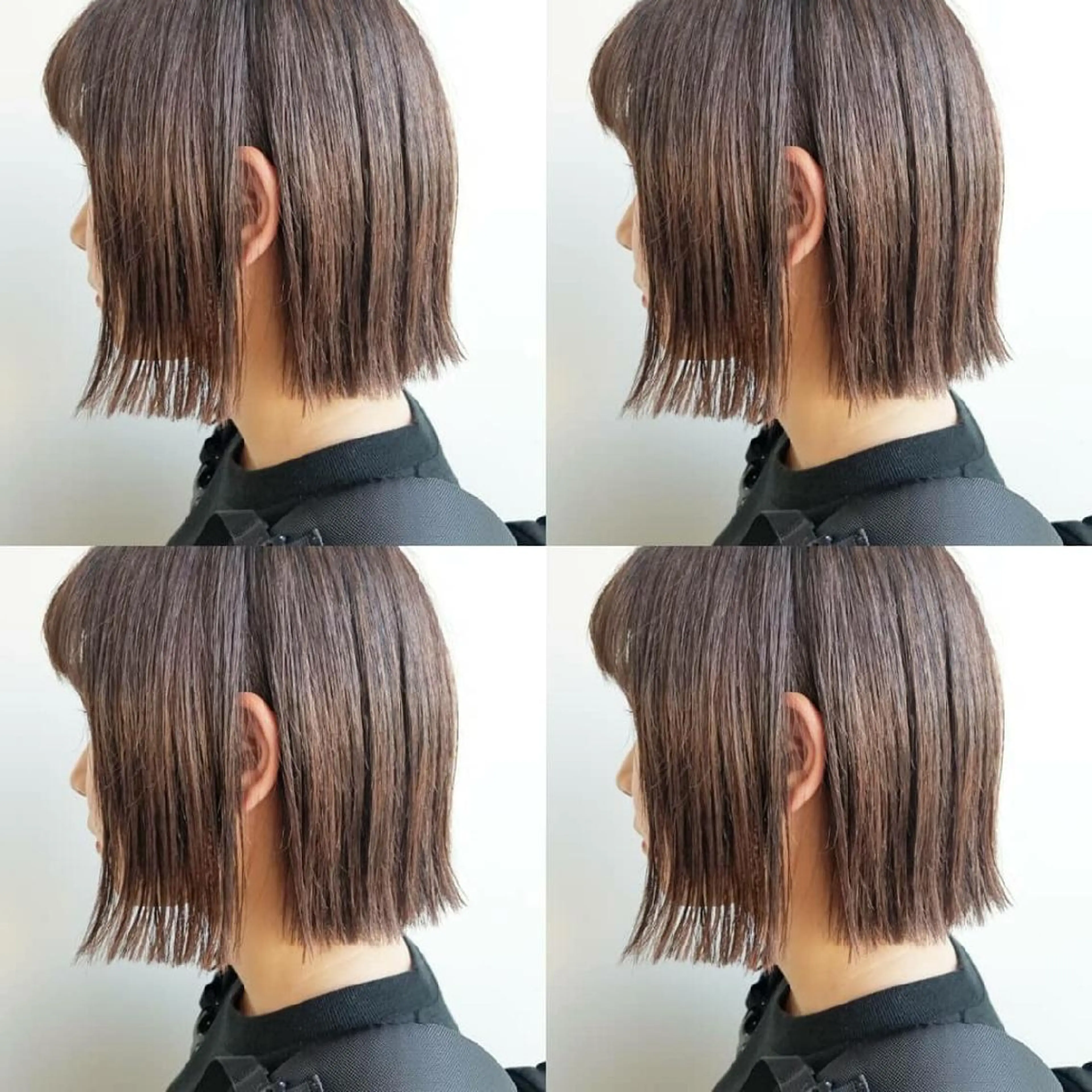 ショート カラー 切りっぱなしボブ ボブ iplus✴ まつげ、眉毛、耳つぼのマツエク・マツパデザイン