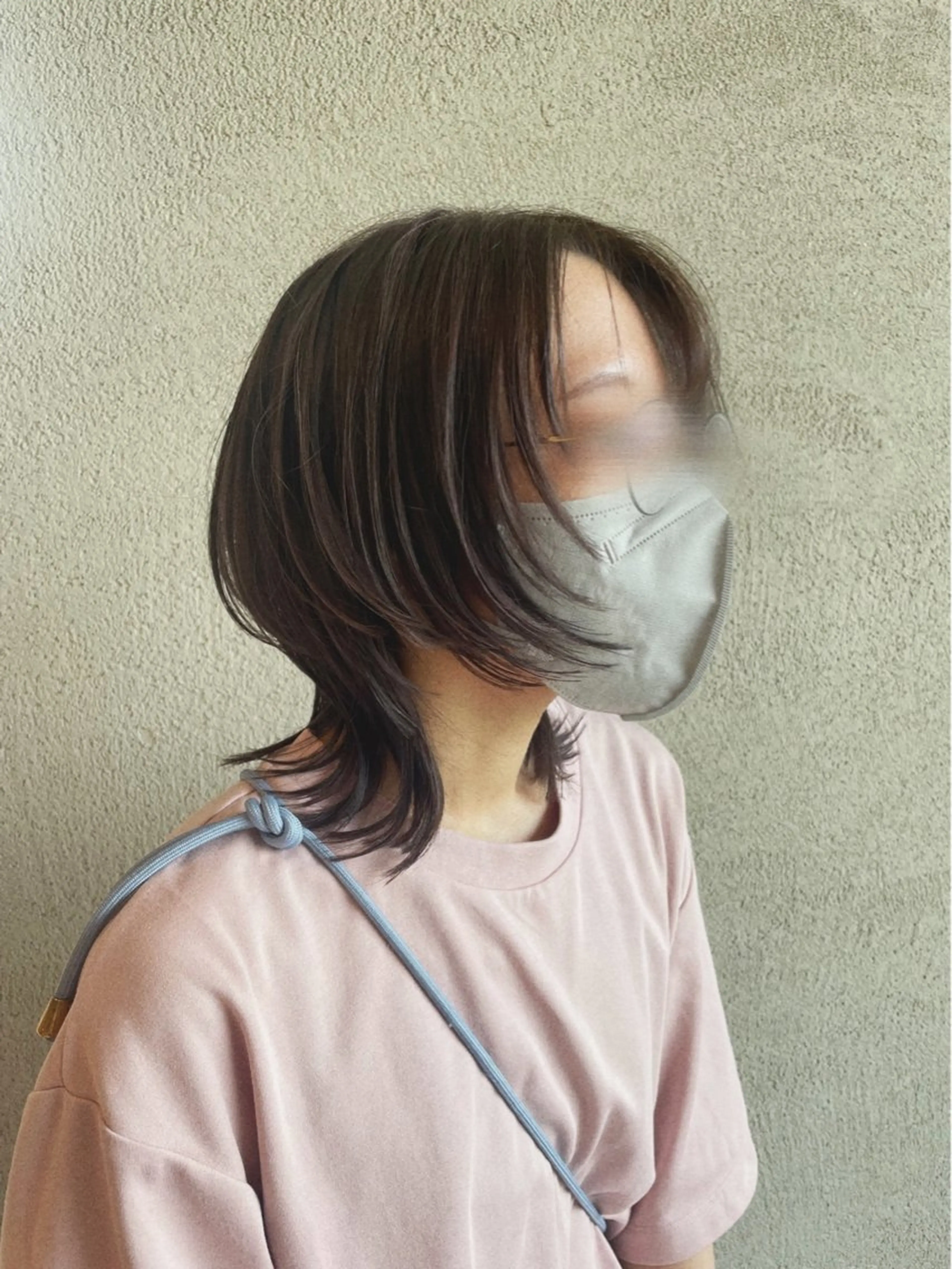 ミディアム カラー 顔周りカット ウルフカット カット ヘアカラー トリートメント 神﨑優希 /髪質改善/艶カラーのヘアスタイル