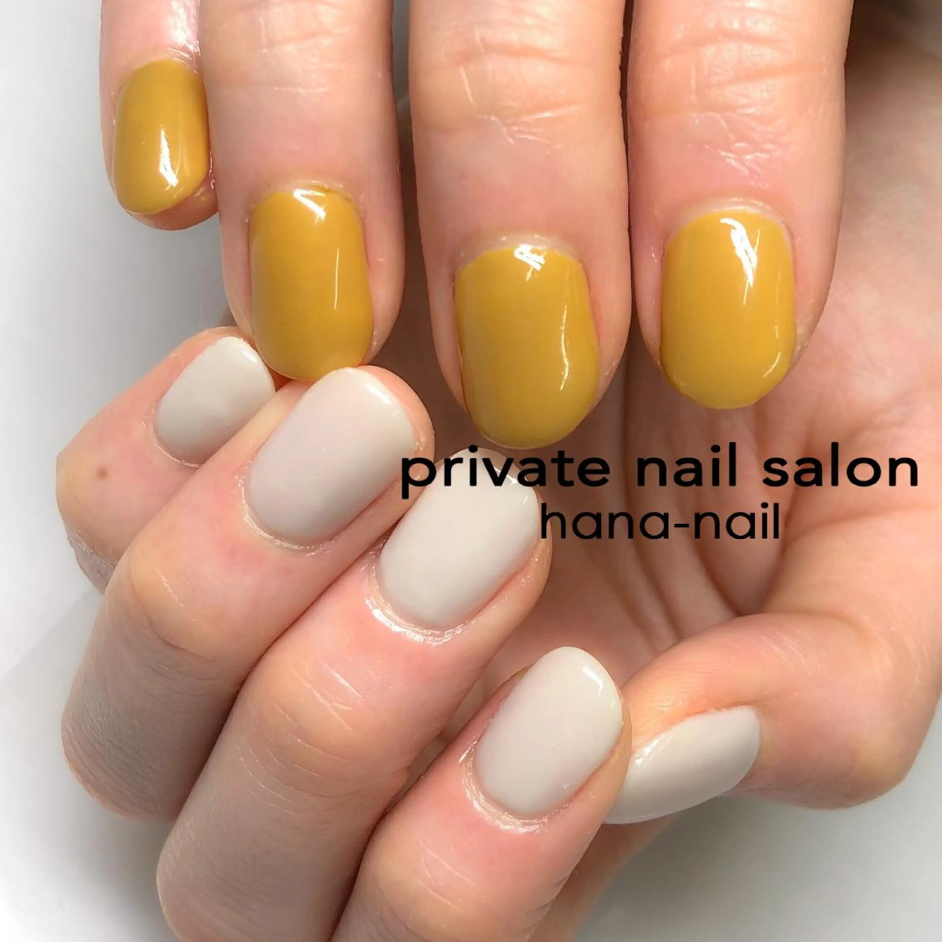 ネイル 黄色 Kao hana-nailのネイルデザイン