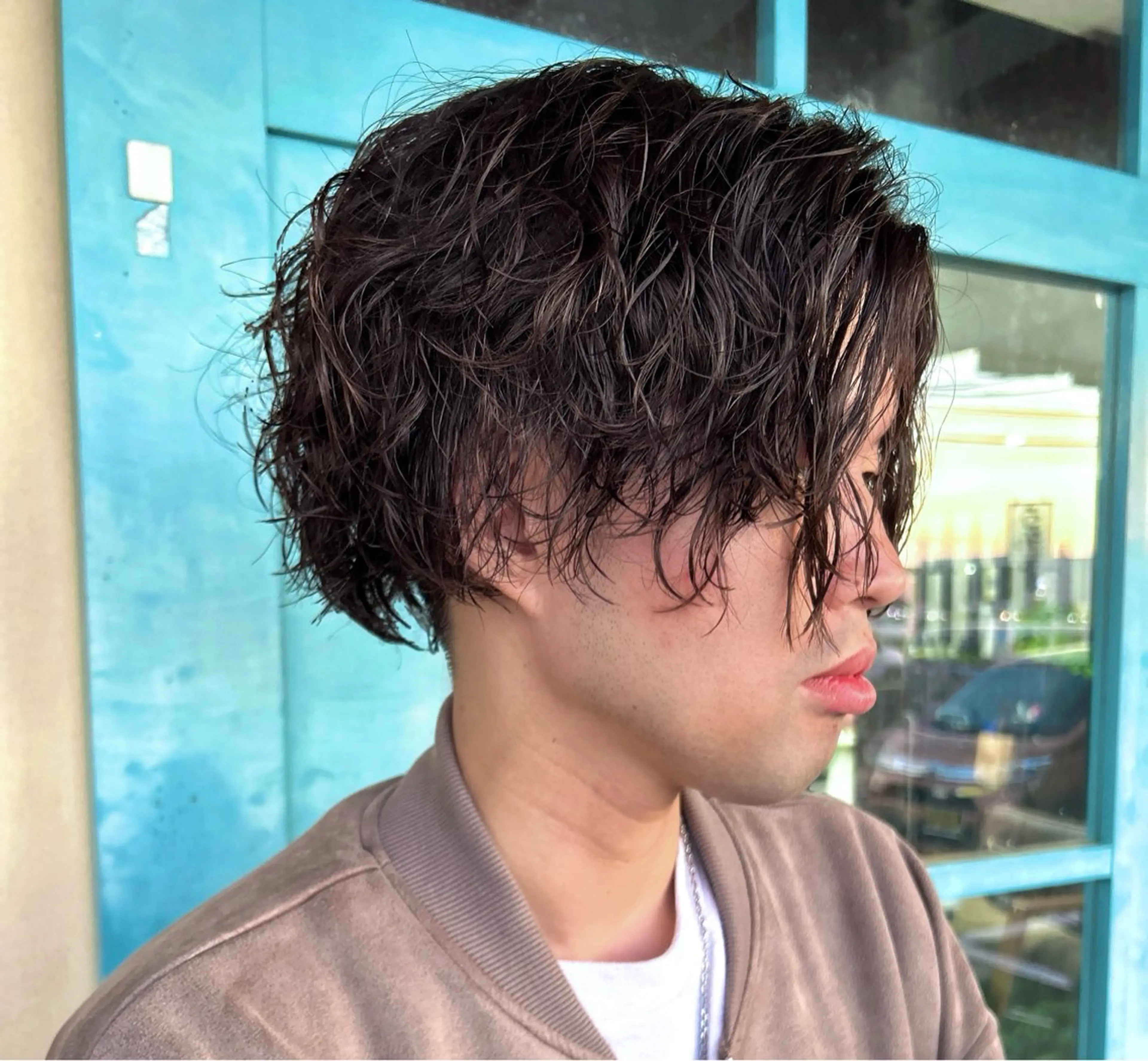 セミロング パーマ メンズ メンズパーマ セミロングパーマ カット パーマ THE MEN . BY LIOS所属・LIOS 中村 杏奈のヘアスタイル