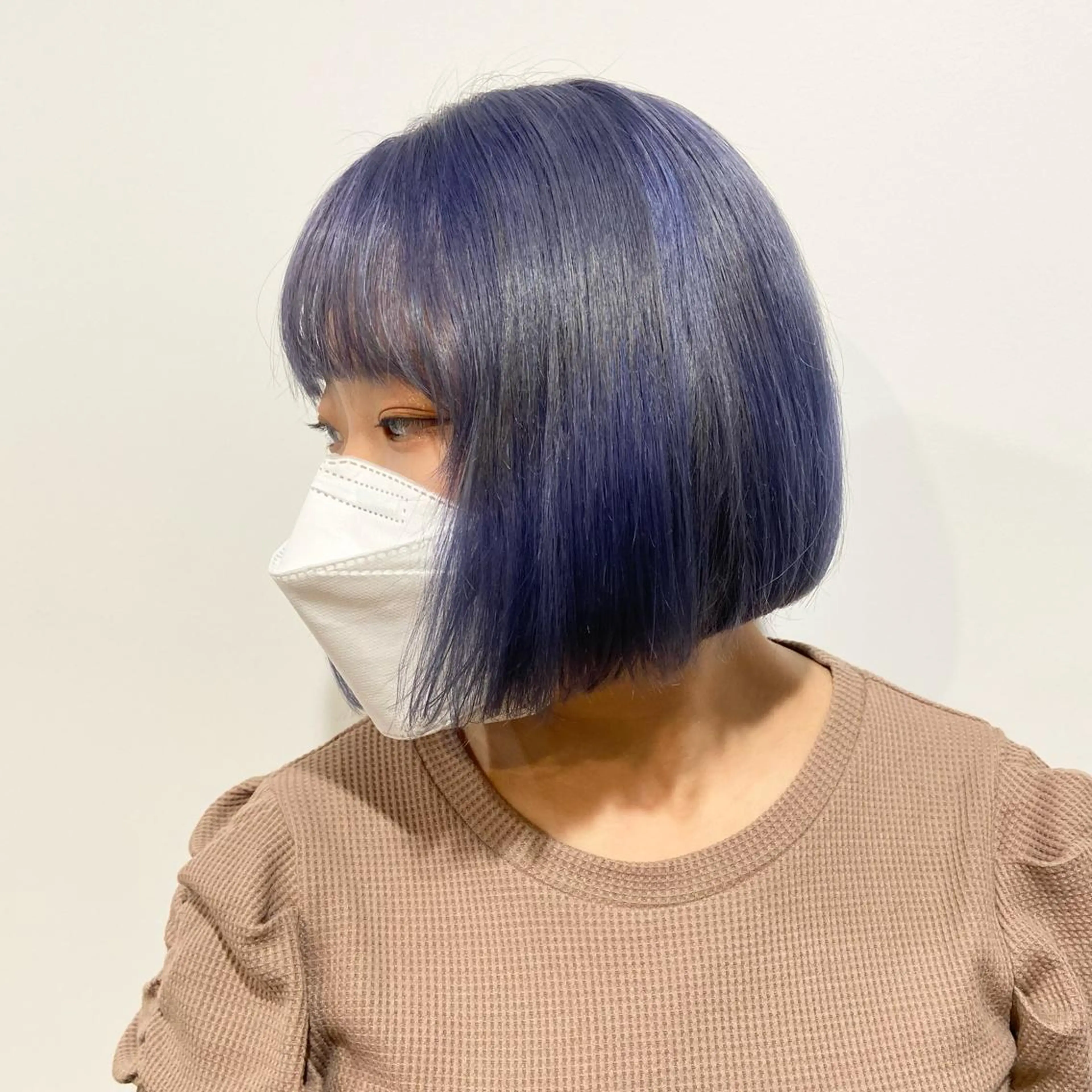 ショート カラー ブリーチ ブルーカラー ブルーバイオレット バイオレットカラー 🌷レイヤーカット/ フルキシオリ🌷のヘアスタイル